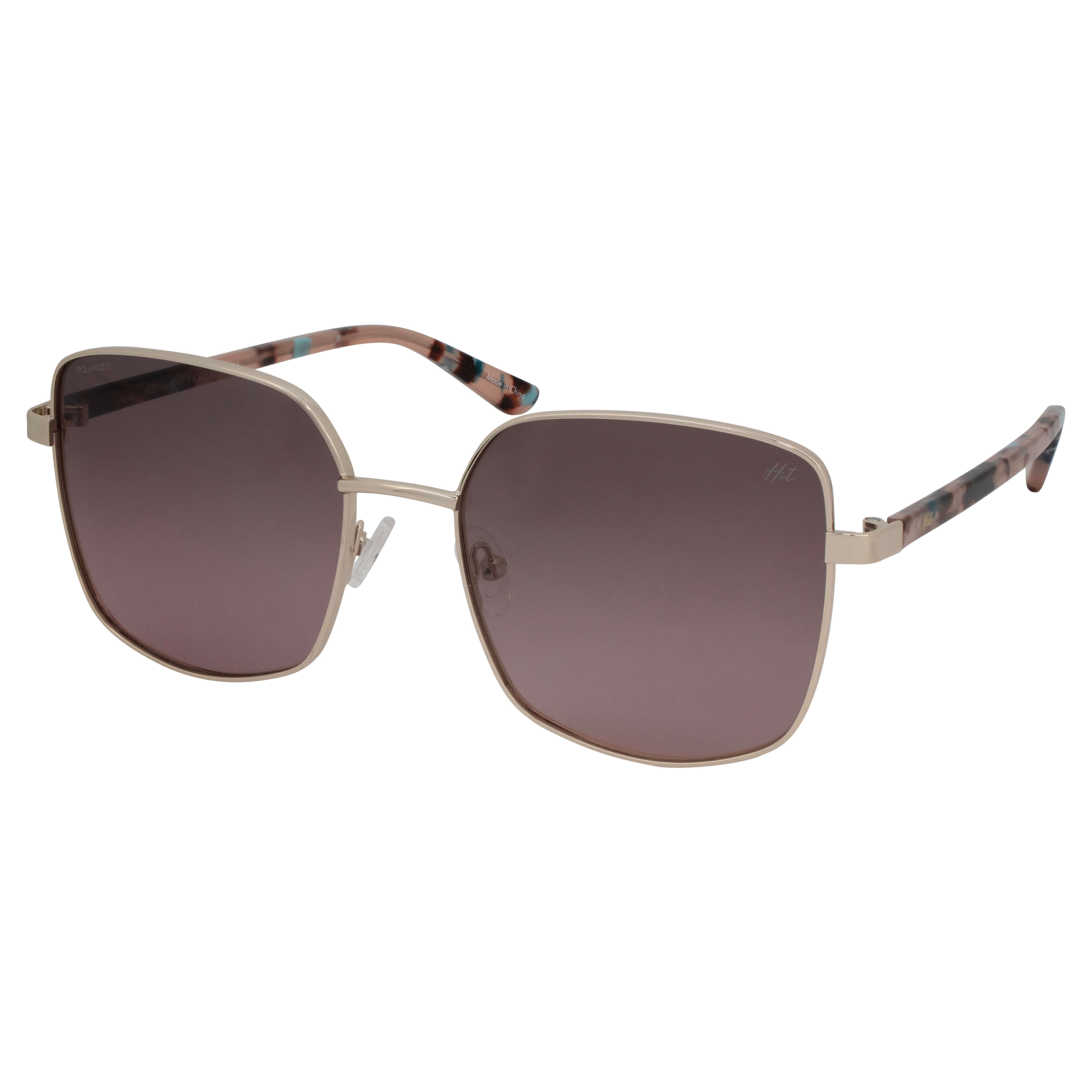Óculos de Sol Feminino Hit 1 4101 Rosa com Dourado