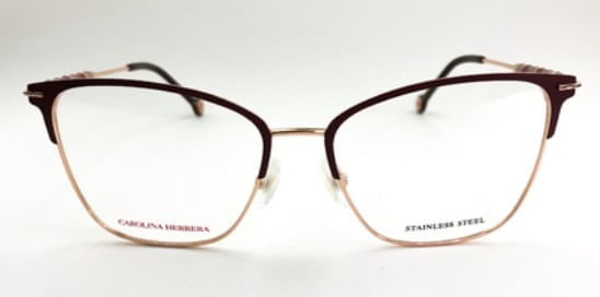 Armação de Óculos de Grau Carolina Herrera, modelo CH 0040, cor YK9, tamanho 54