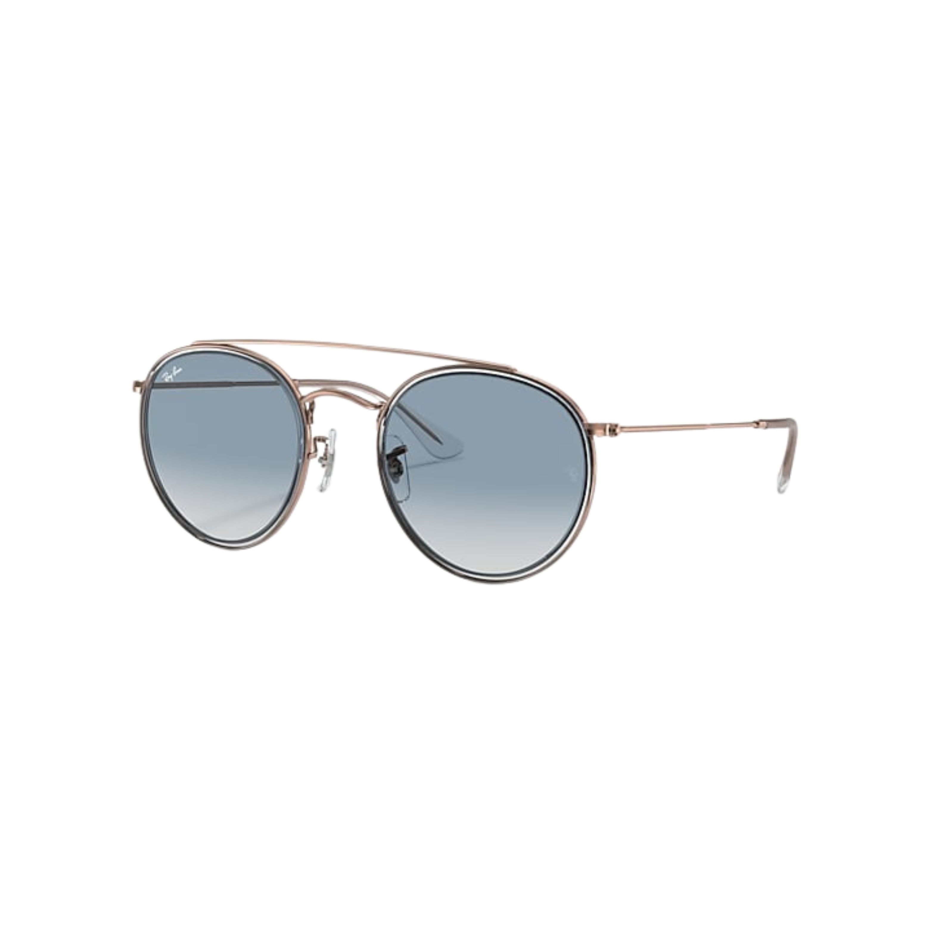 Óculos de Sol Unissex Ray-Ban Redondo RB3647N Cobre com Azul Óculos de Sol Unissex Ray-Ban Redondo RB3647N Cobre com A