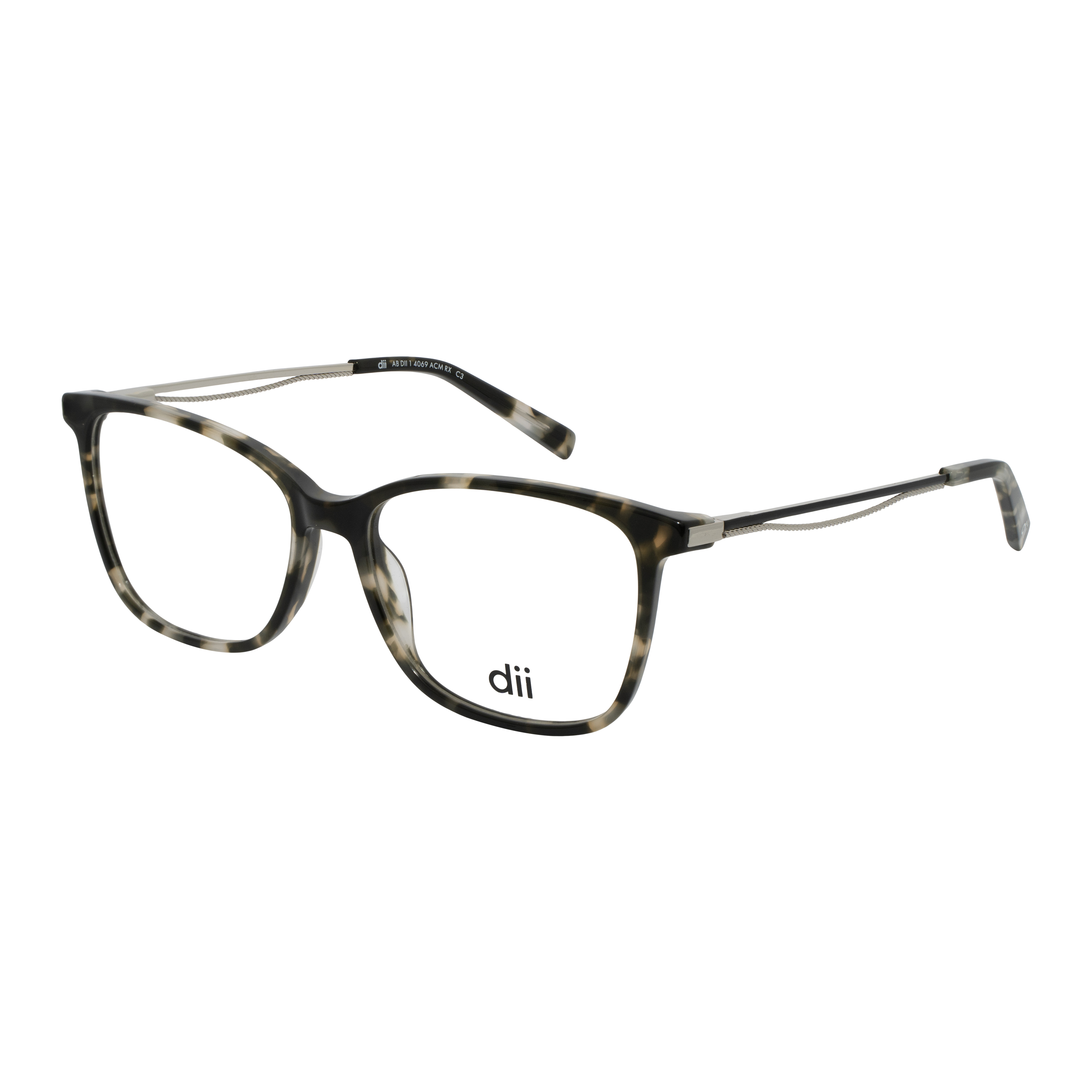 Armação para Óculos de Grau Feminino Dii Collection 4069 Demi Verde com Prata