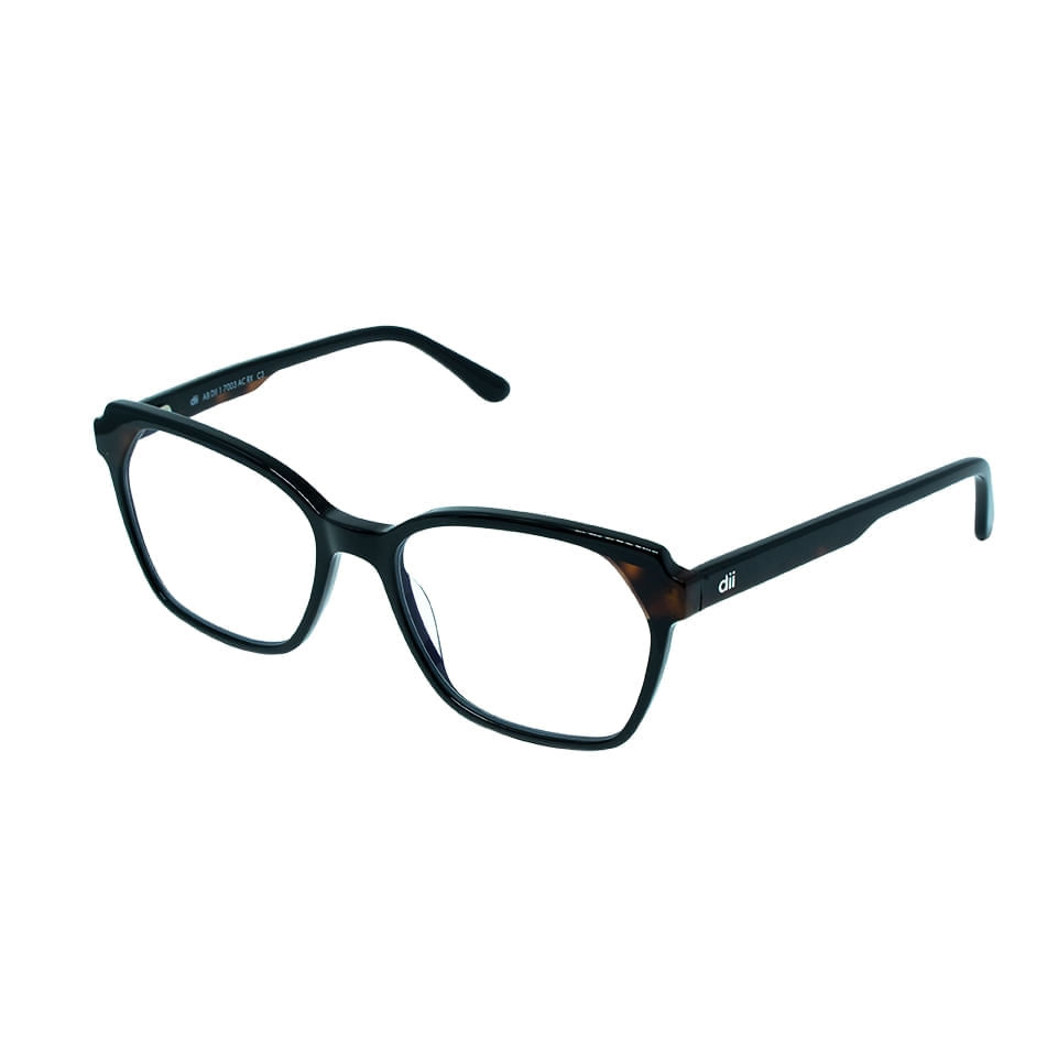 Armação para Óculos de Grau Feminino Dii Collection 1 7003 Preto com Marrom