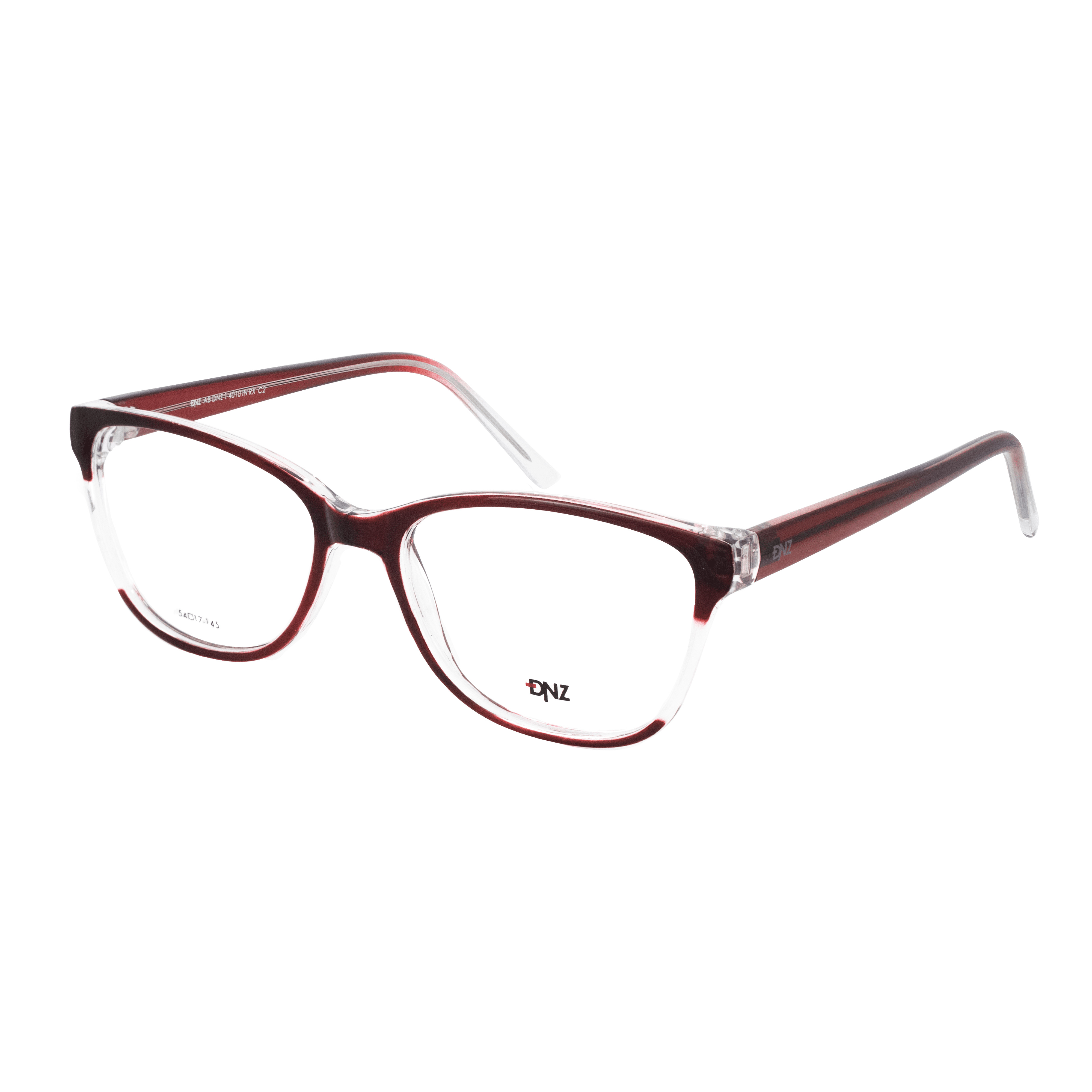 Armação para Óculos de Grau Feminino DNZ 1 4010 Degradê Marsala com Cristal
