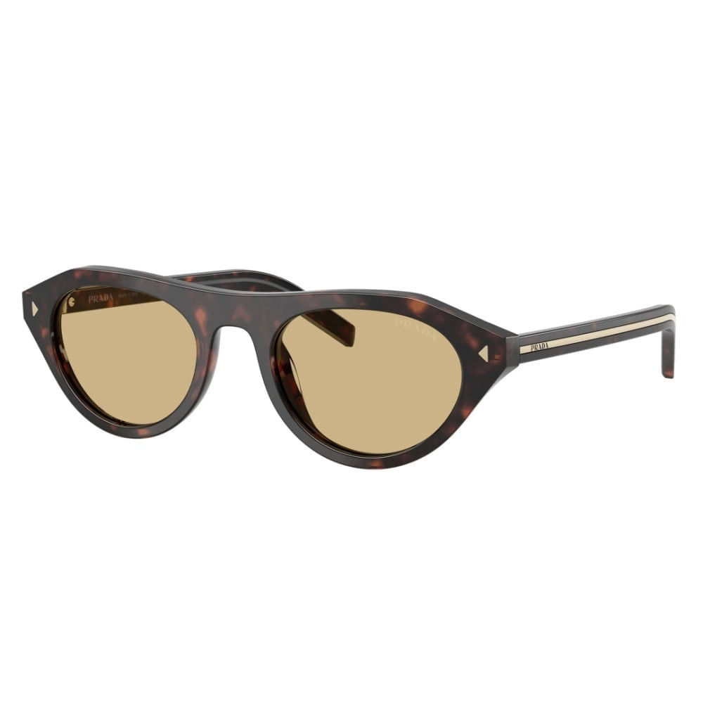 Óculos de Sol Feminino Prada Oval PR B15S Cor Tartaruga