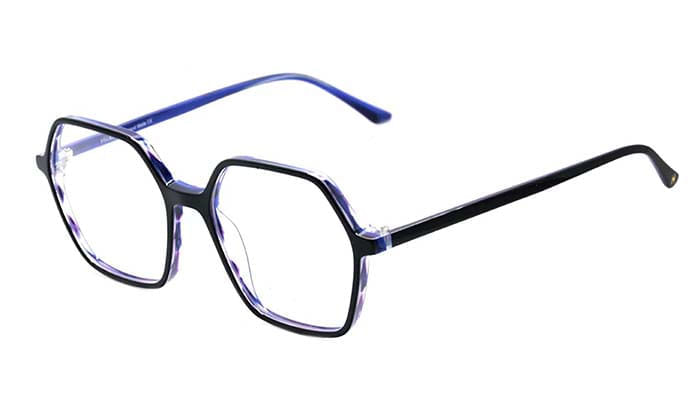 Armação de Óculos de Grau Feminina Hickmann HI6176 Hexagonal Azul Armação de Óculos de Grau Feminina Hickmann HI6176 Hexagonal A