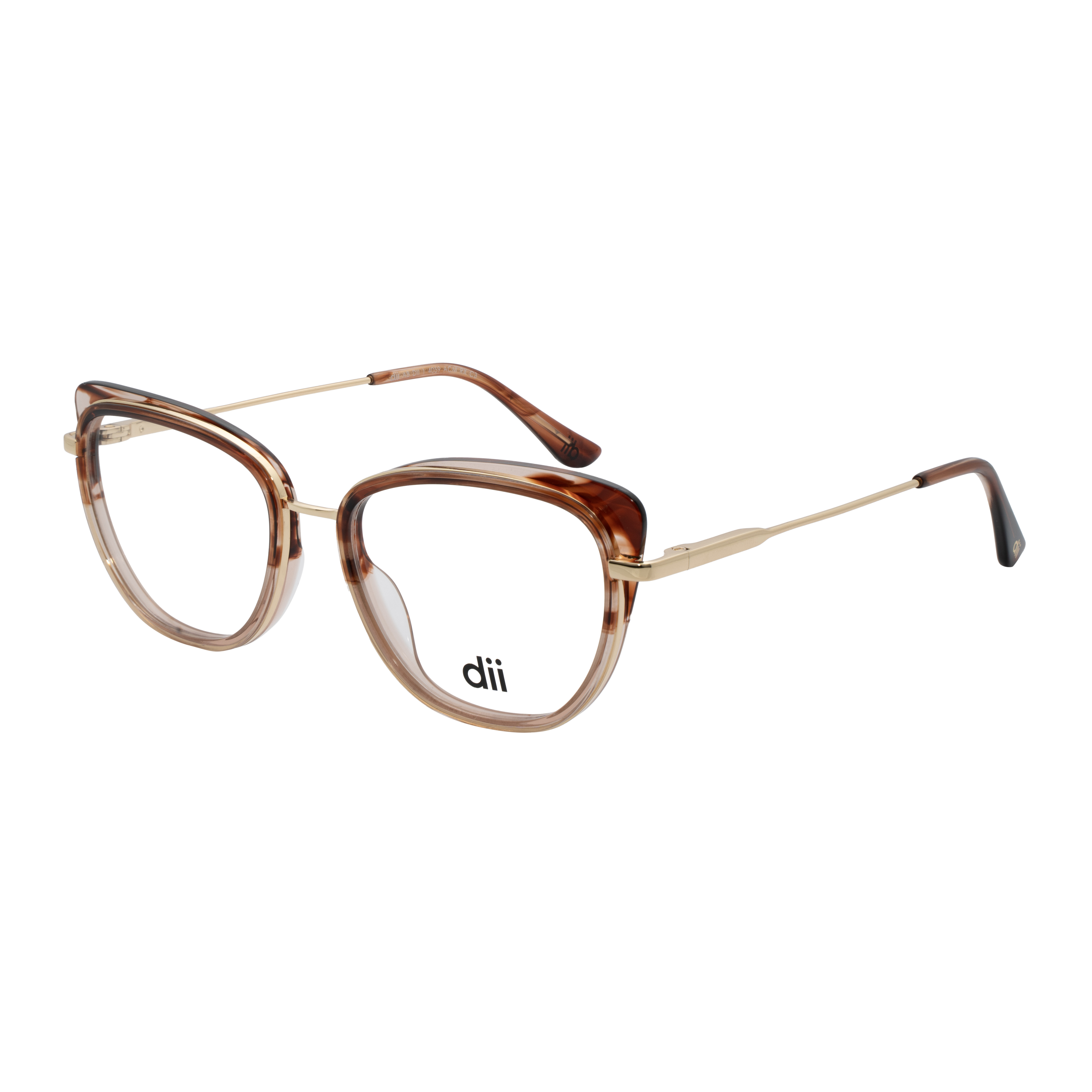 Armação para Óculos de Grau Feminino Dii Collection 4059 Degradê Cereja com Dourado