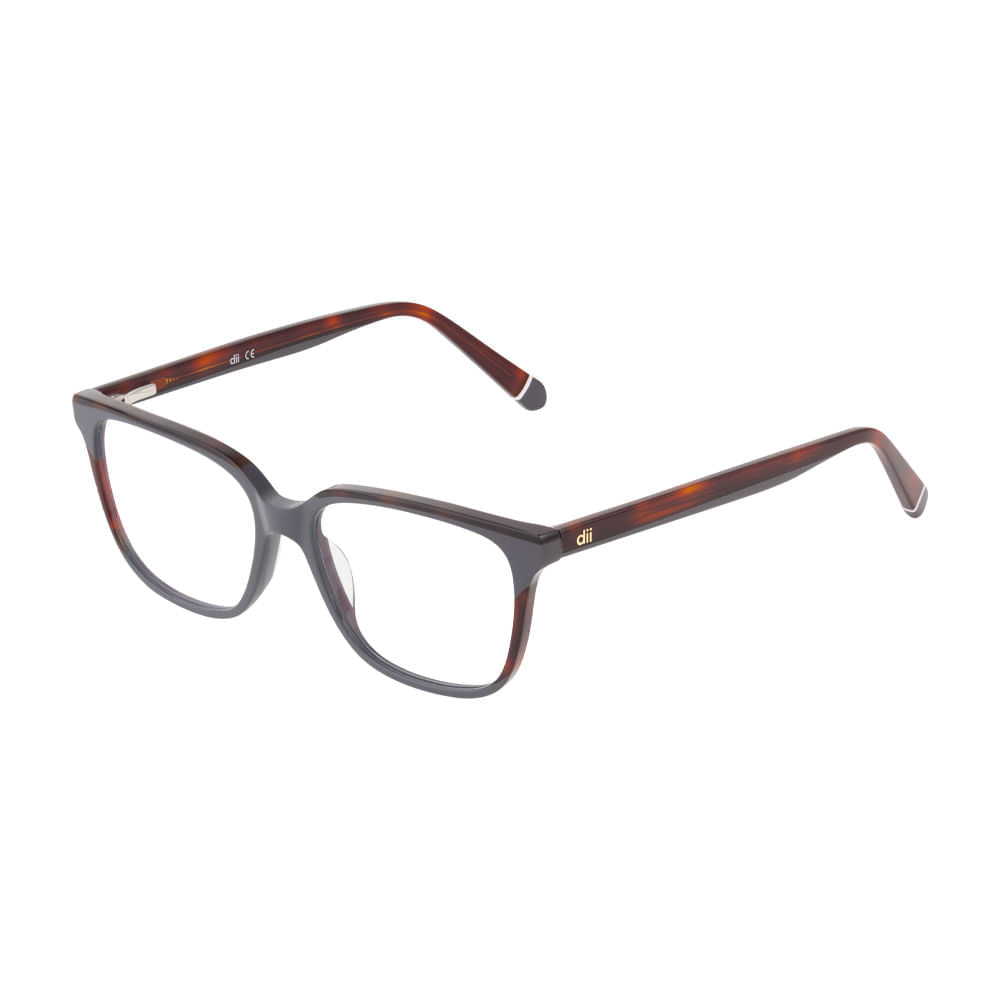 Armação para Óculos de Grau Feminino Dii Collection 5510 Chumbo com Demi Marrom