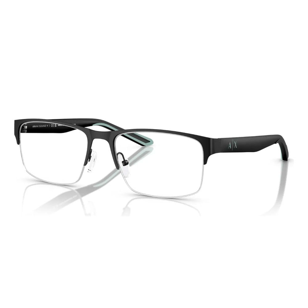 Armação de Óculos de Grau Masculino Armani Exchange Retangular AX1068 6000 Cor Preto