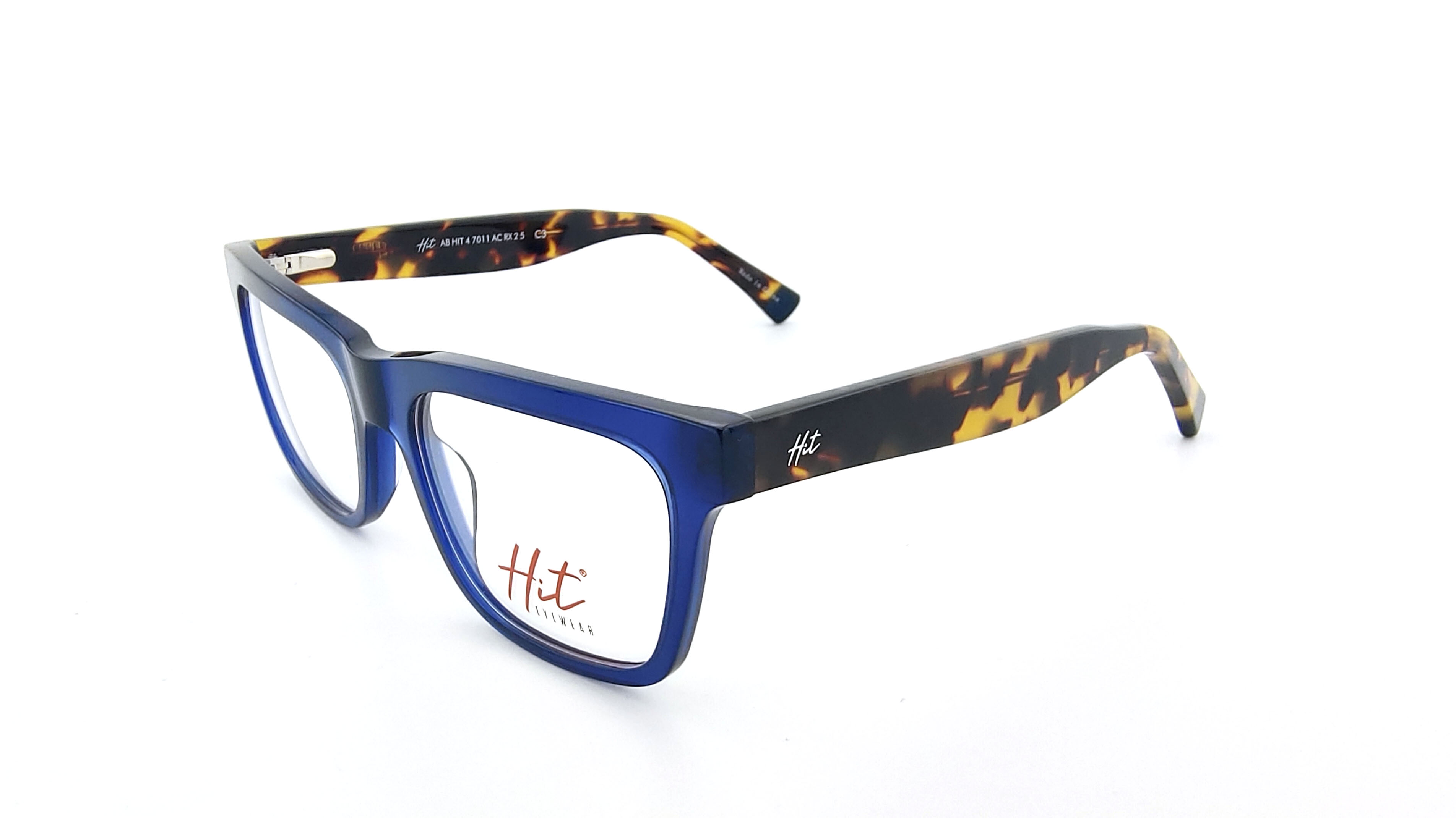 Armação para Óculos de Grau Masculino Hit 4 7011 Azul Translúcido Armação para Óculos de Grau Masculino Hit 4 7011 A