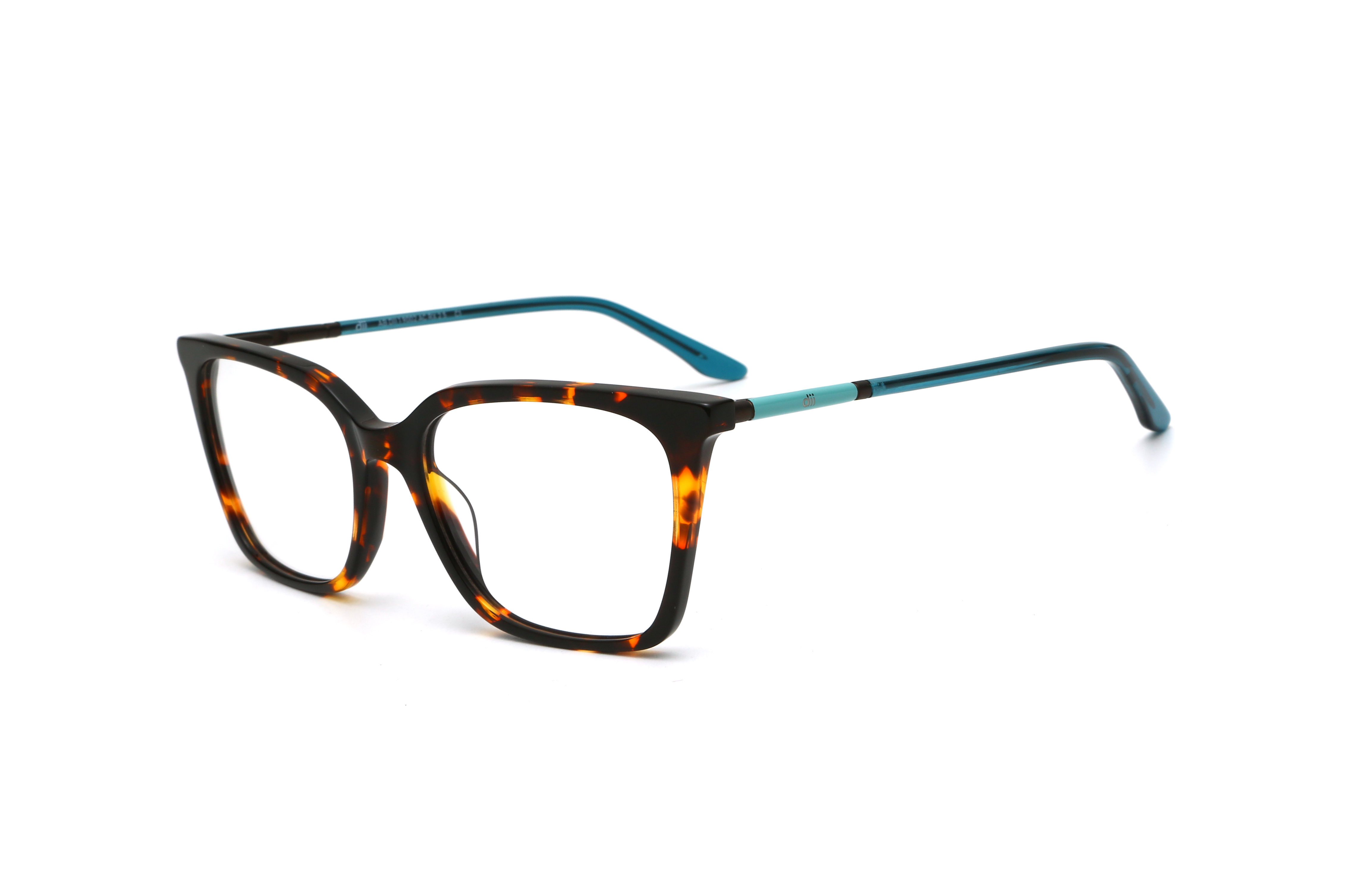 Armação para Óculos de Grau Feminino Dii Collection 1 9002 Demi Marrom e Azul Armação para Óculos de Grau Feminino Dii Collection 1 9002 Demi Marrom e A