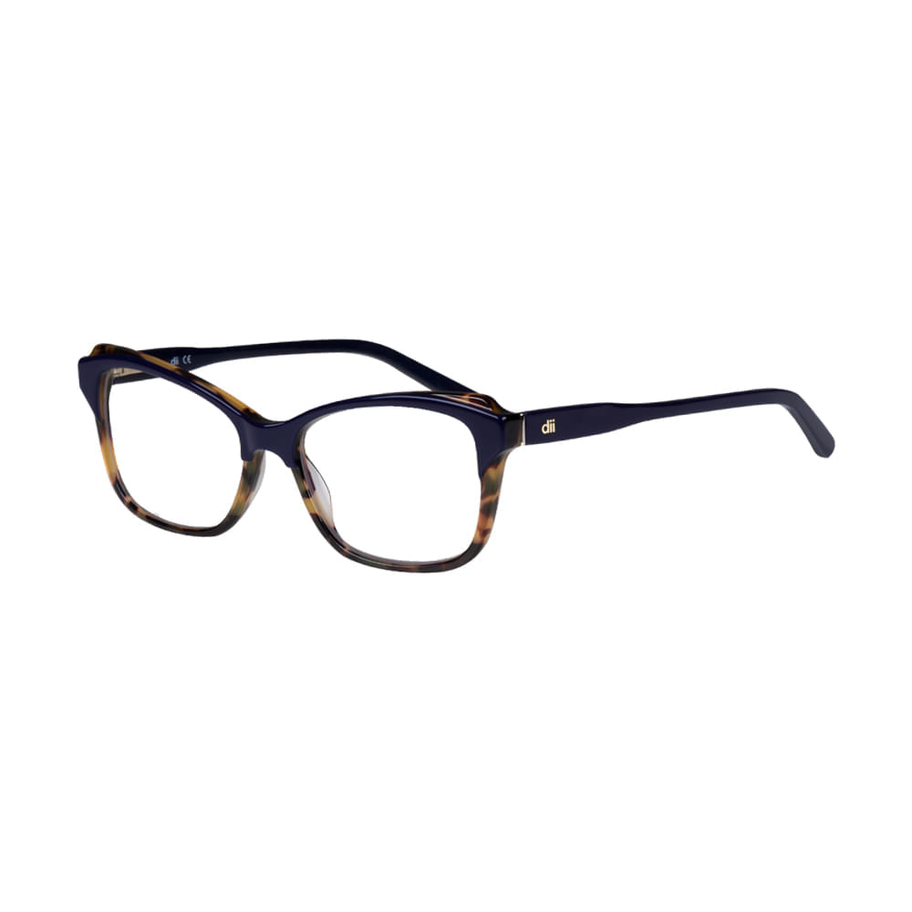 Armação para Óculos de Grau Feminino Dii Collection DII1923L Azul com Demi Marrom Armação para Óculos de Grau Feminino Dii Collection DII1923L A