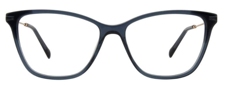 Armação de Óculos de Grau Feminina Hickmann HI60002 Gatinho Preto com Dourado