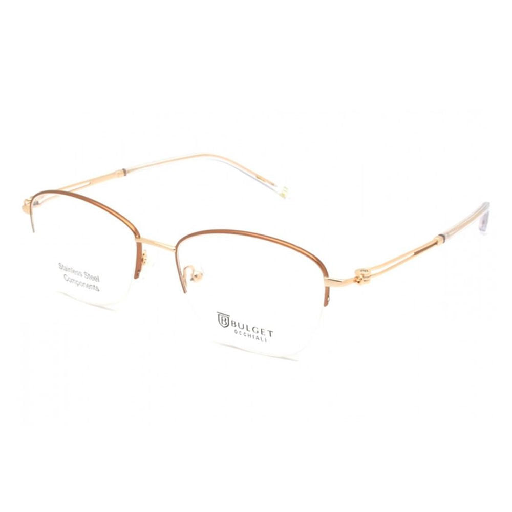 Armação de Óculos de Grau Feminina Bulget Redondo BG2157 04A Cor Dourado