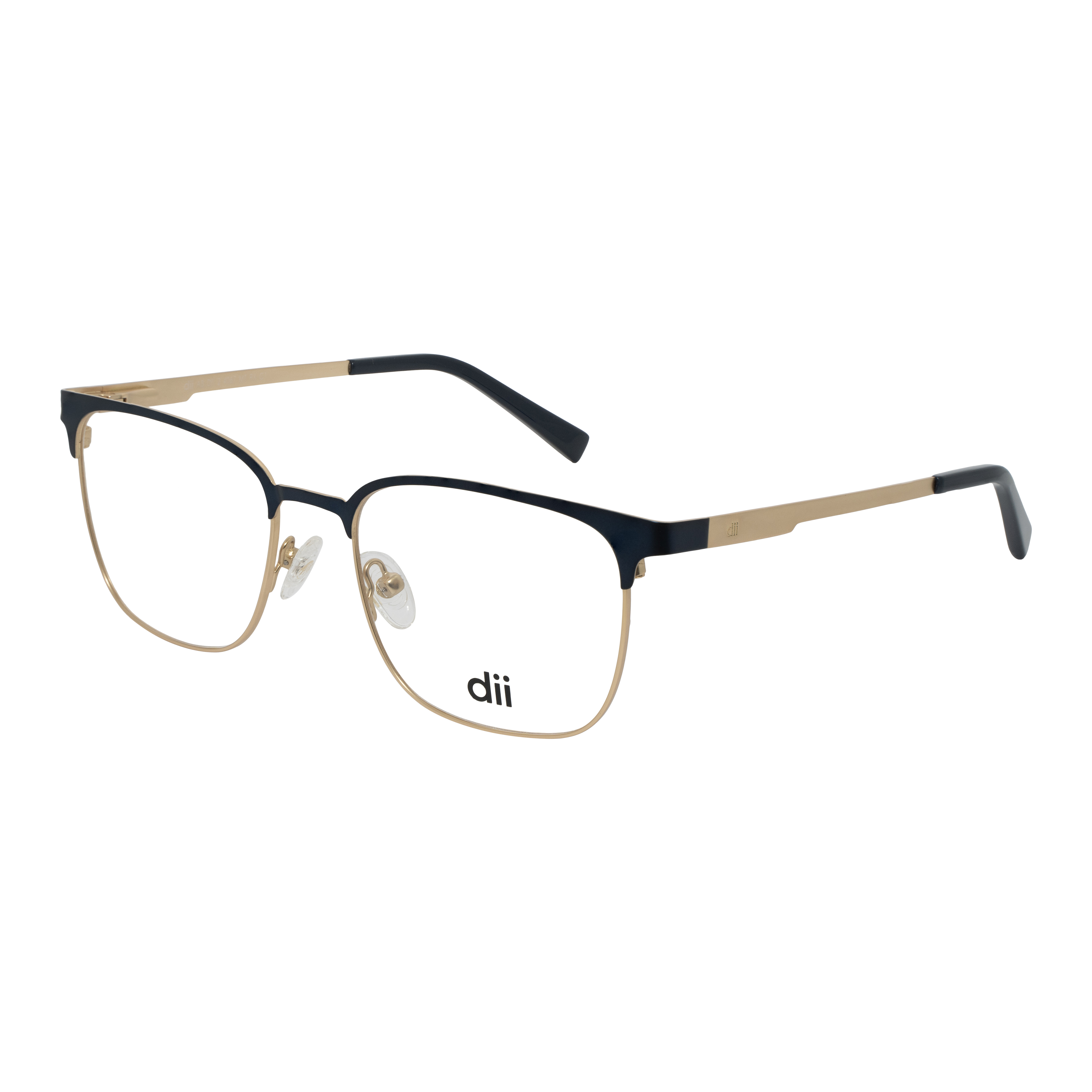 Armação para Óculos de Grau Masculino Dii Collection 4067 Azul Marinho com Dourado Armação para Óculos de Grau Masculino Dii Collection 4067 A