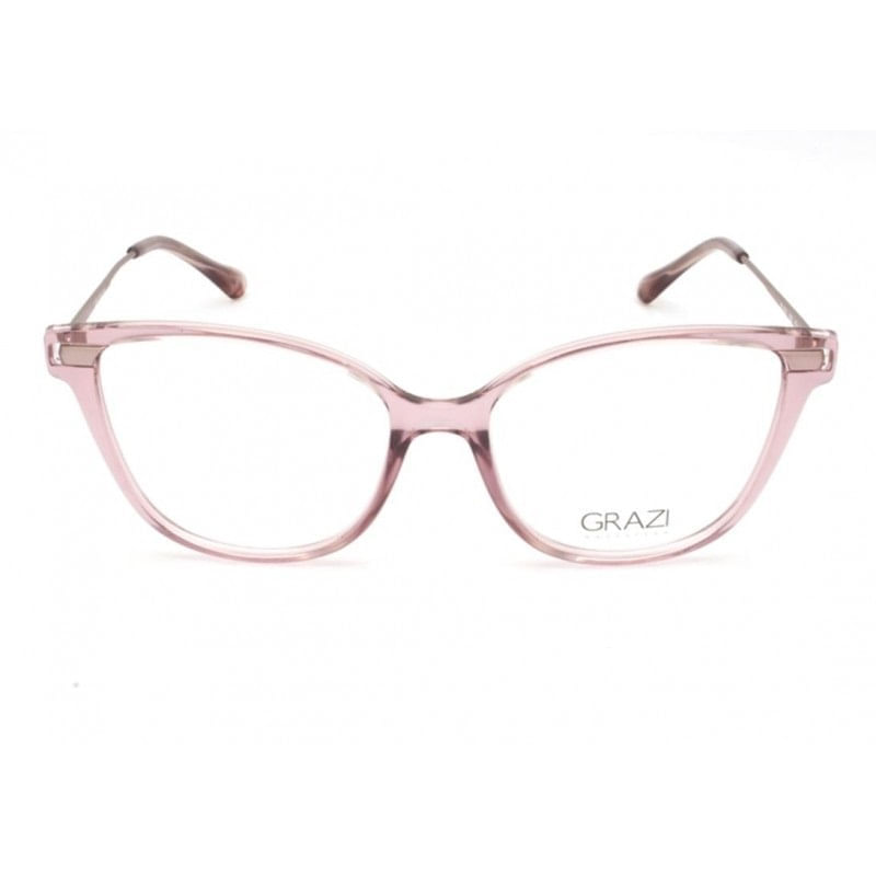 Armação de Óculos de Grau Feminina Grazi Gatinho GZ3091 Cor Rosa Armação de Óculos de Grau Feminina Gra