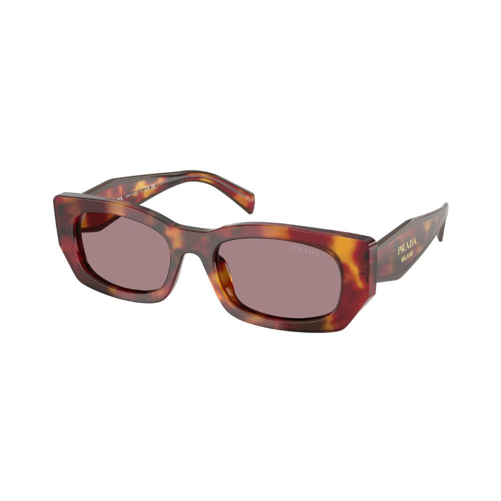 Óculos de Sol Feminino Prada Retangular PR B05S Cor Tartaruga Papoila