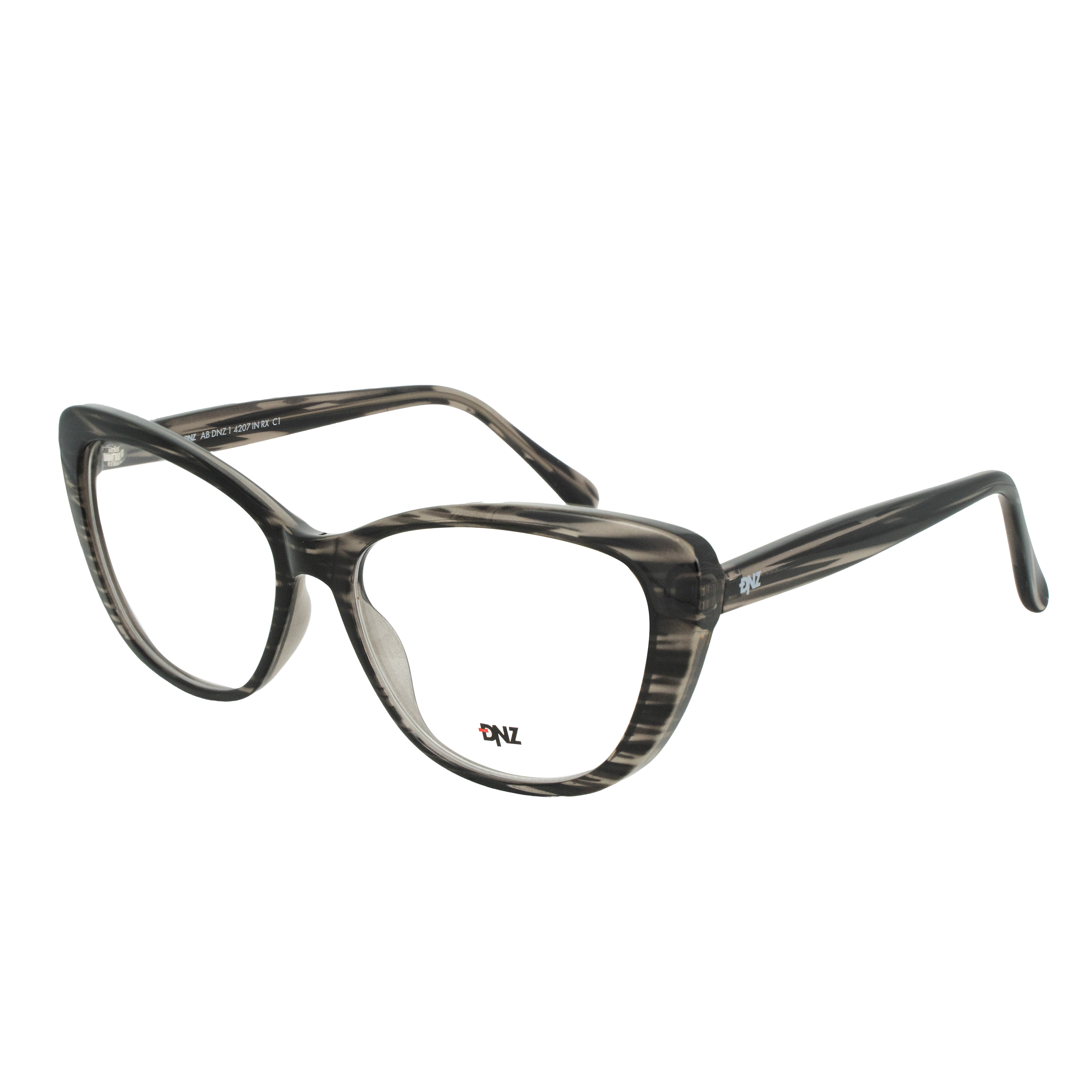 Armação para Óculos de Grau Feminino DNZ 1 4207 Cinza Rajado Armação para Óculos de Grau Feminino DNZ 1 4207 Cin