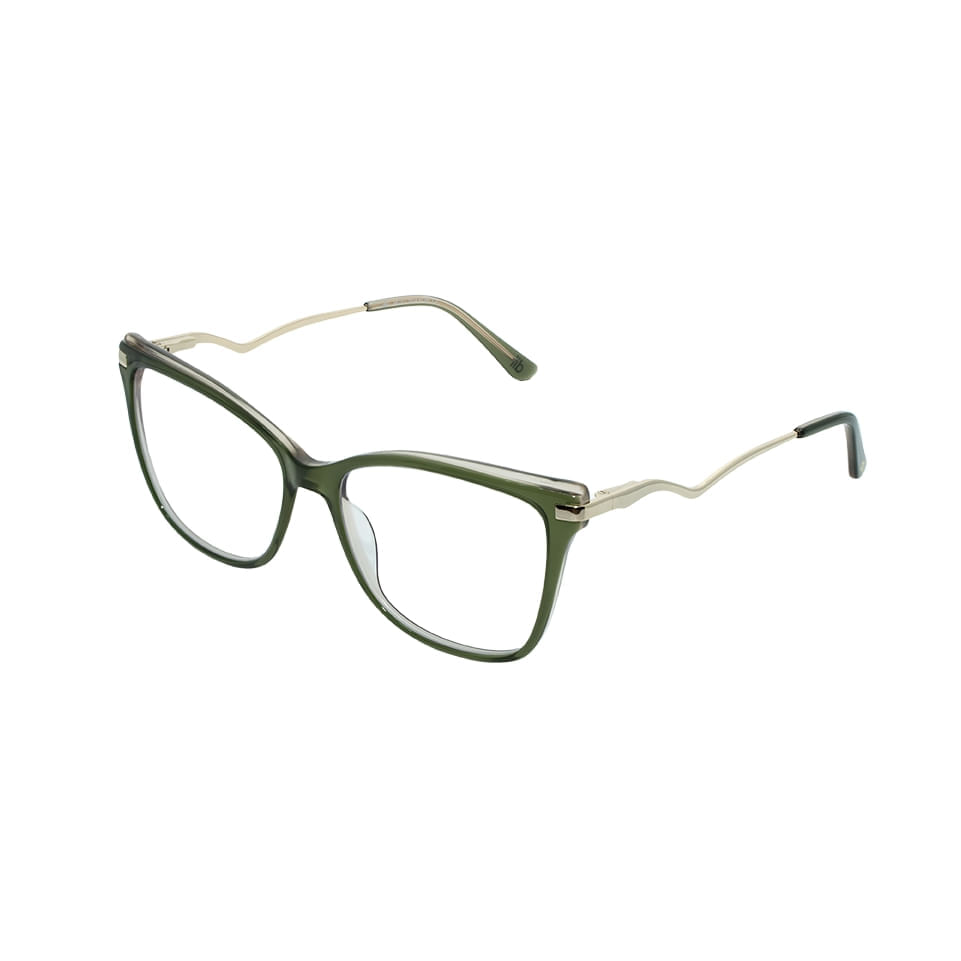 Armação para Óculos de Grau Feminino Dii Collection 1 7014 Verde Militar