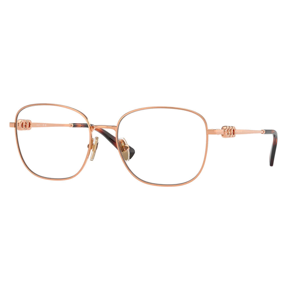 Armação de Óculos de Grau Feminino Vogue Quadrado VO4319B 5152 Cor Ouro Rosa