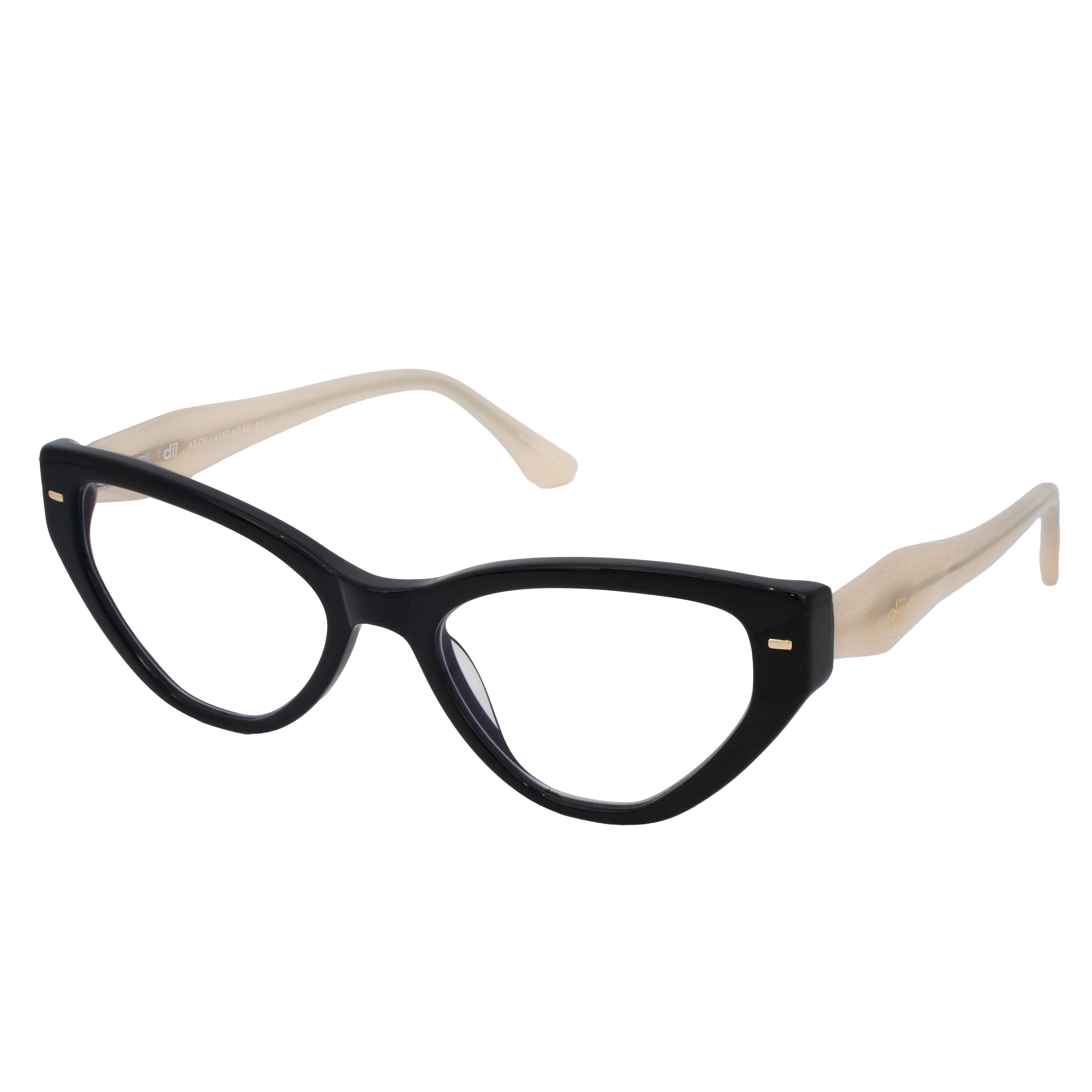 Armação para Óculos de Grau Feminino Dii Collection 1 4153 Preto com Cristal