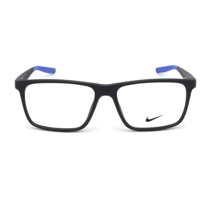 Armação de Óculos de Grau Unissex Nike Quadrado 7116 Cor Cinza e Azul Armação de Óculos de Grau Unissex Nike Quadrado 7116 Cor Cin