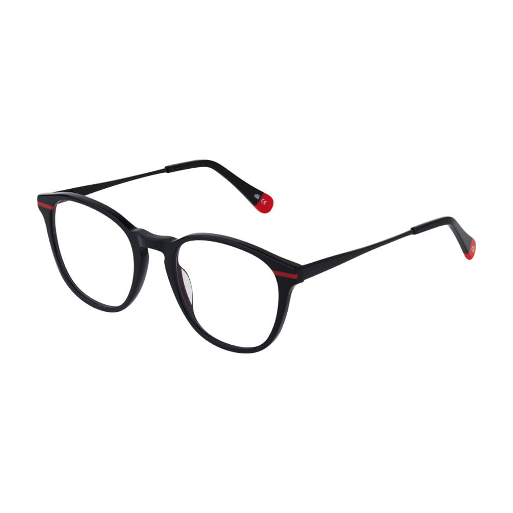 Armação para Óculos de Grau Feminino Dii Collection 5512 Preto com Vermelho
