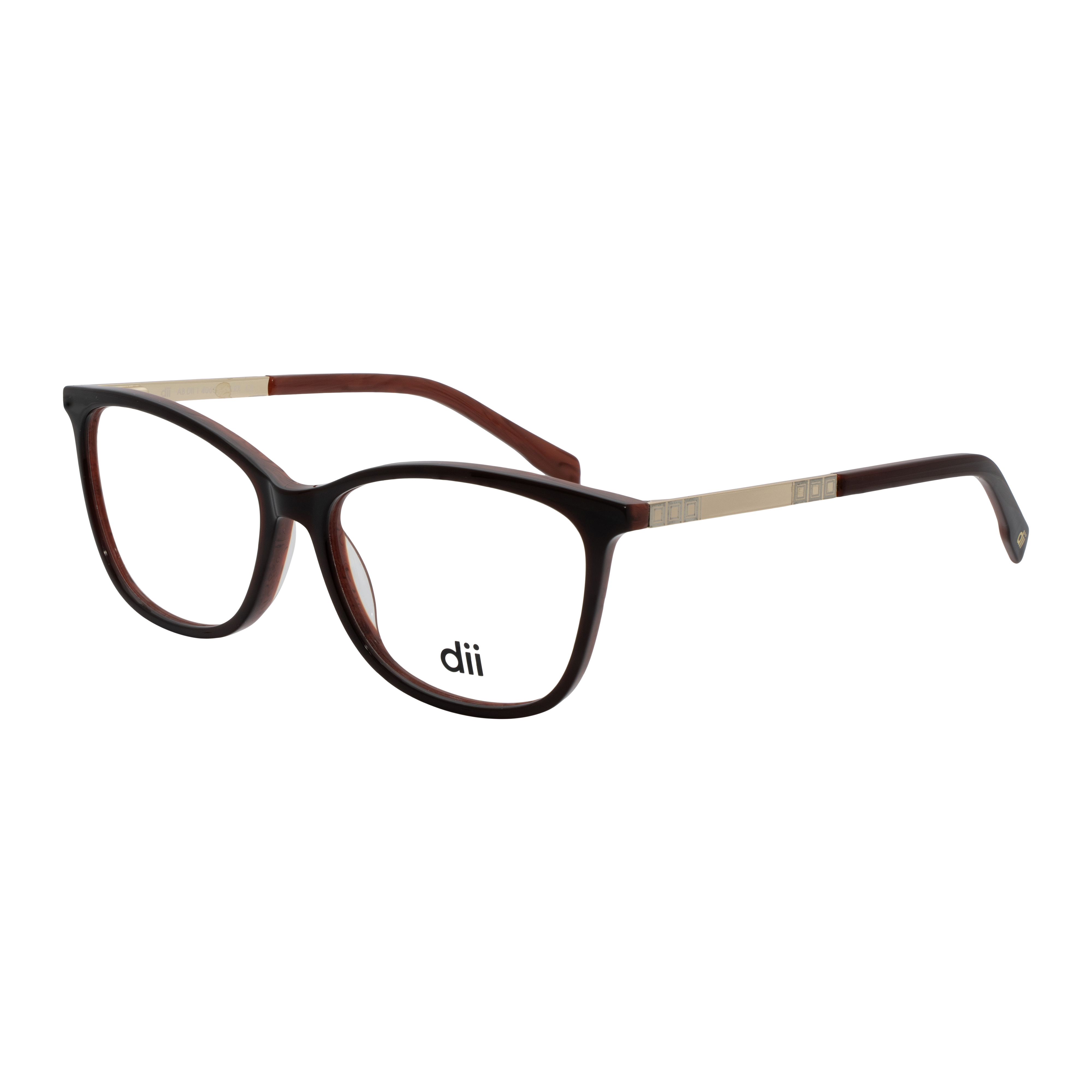 Armação para Óculos de Grau Feminino Dii Collection 4068 Marrom com Dourado