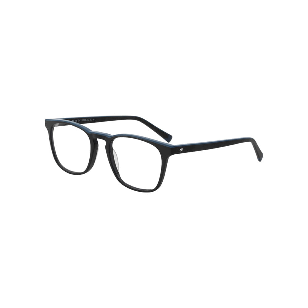 Armação para Óculos de Grau Masculino Dii Collection 1053 Chumbo com Azul Armação para Óculos de Grau Masculino Dii Collection 1053 Chumbo com A