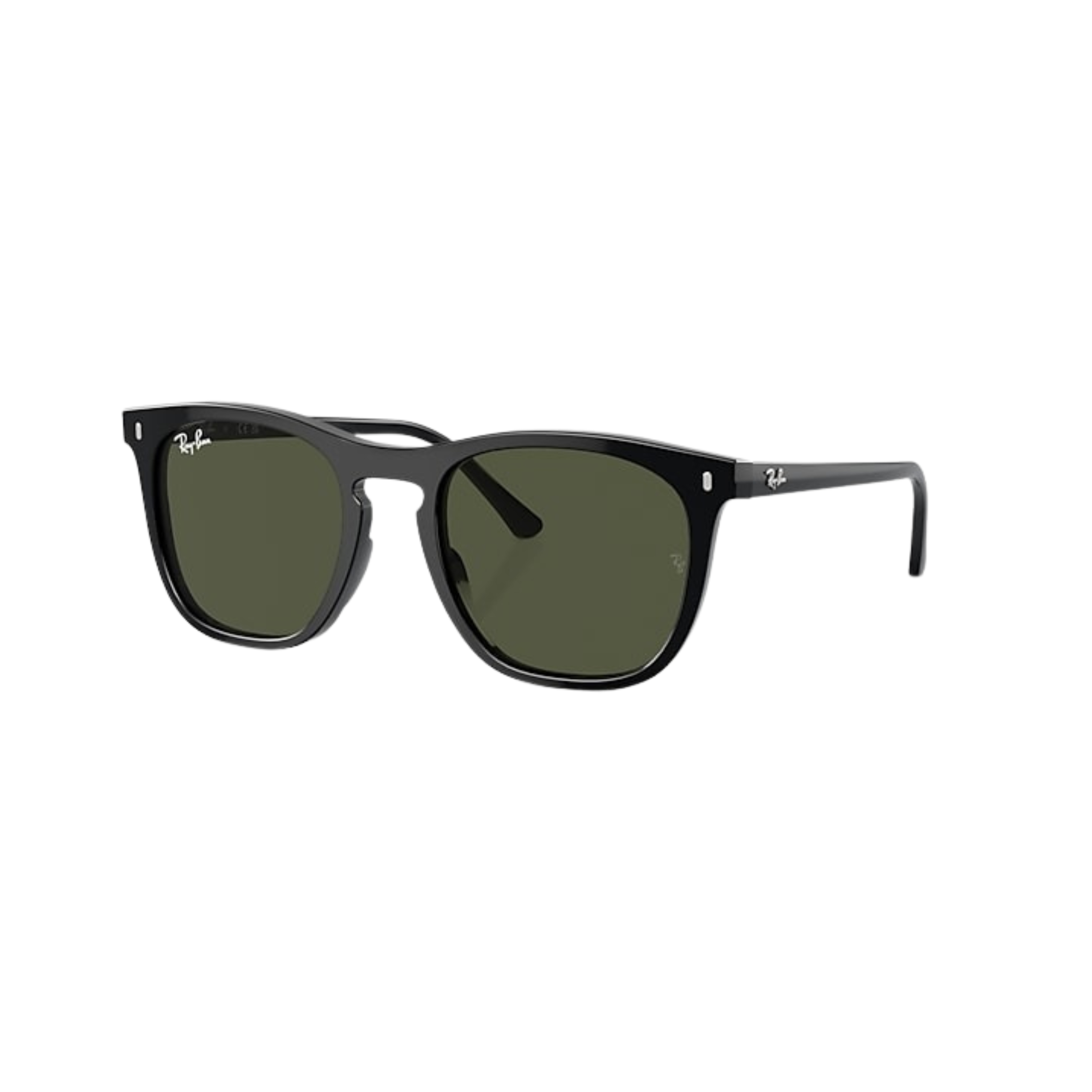 Óculos de Sol Unissex Ray-Ban Quadrado RB2210 901 Cor Preto e Verde