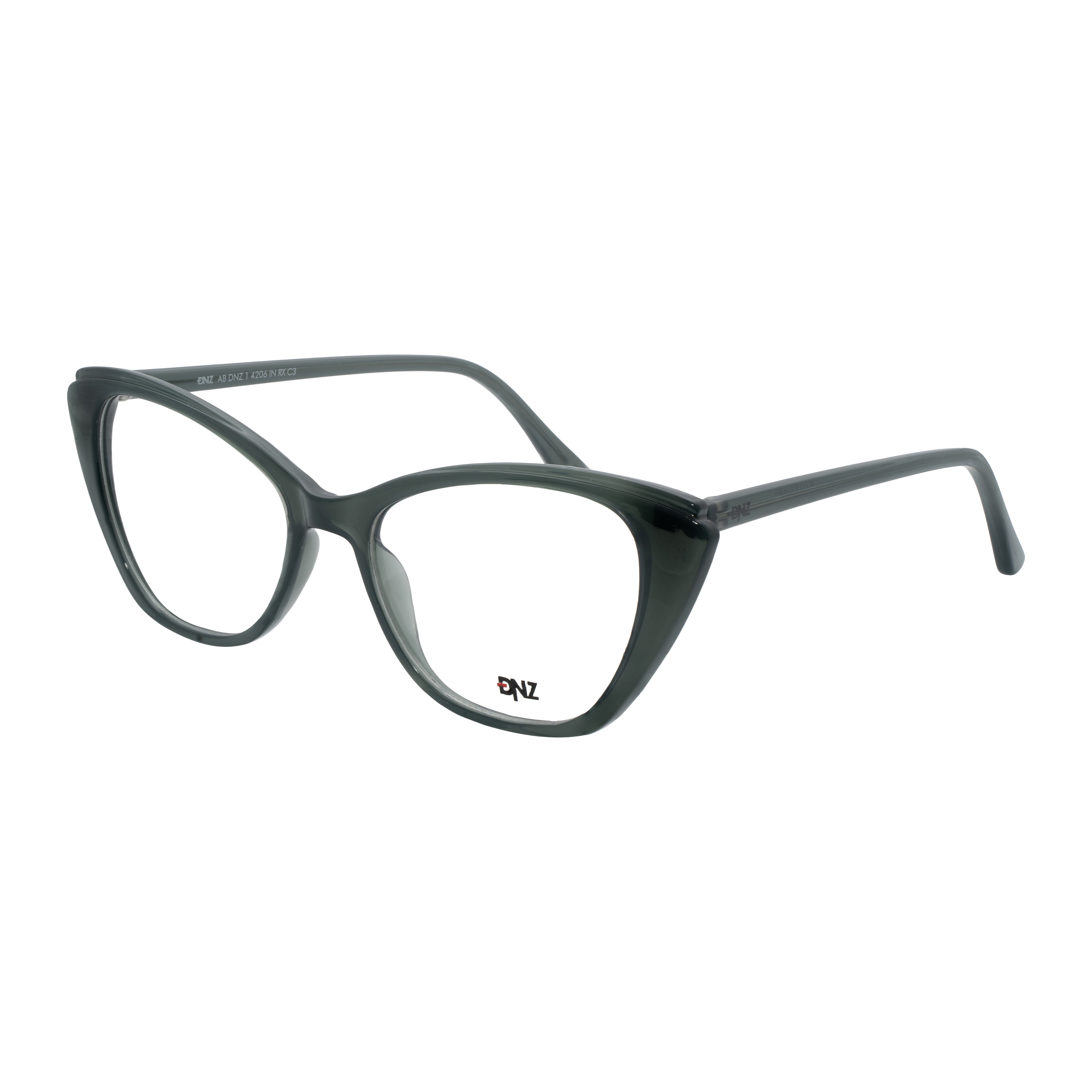 Armação para Óculos de Grau Feminino DNZ 1 4206 Cinza Cristal Armação para Óculos de Grau Feminino DNZ 1 4206 Cin