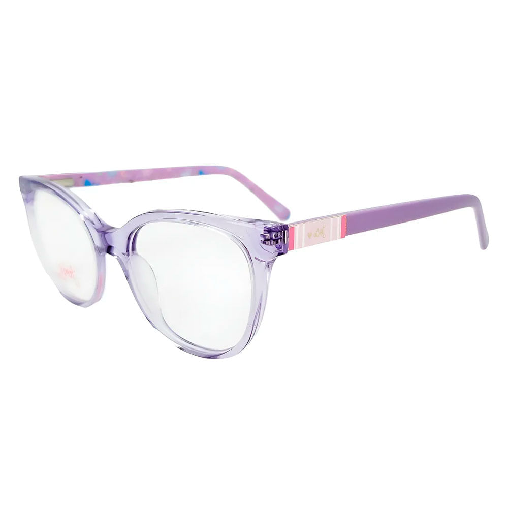 Armação de Óculos de Grau Infantil Jolie Gatinho JO6144 R03 Cor Roxo