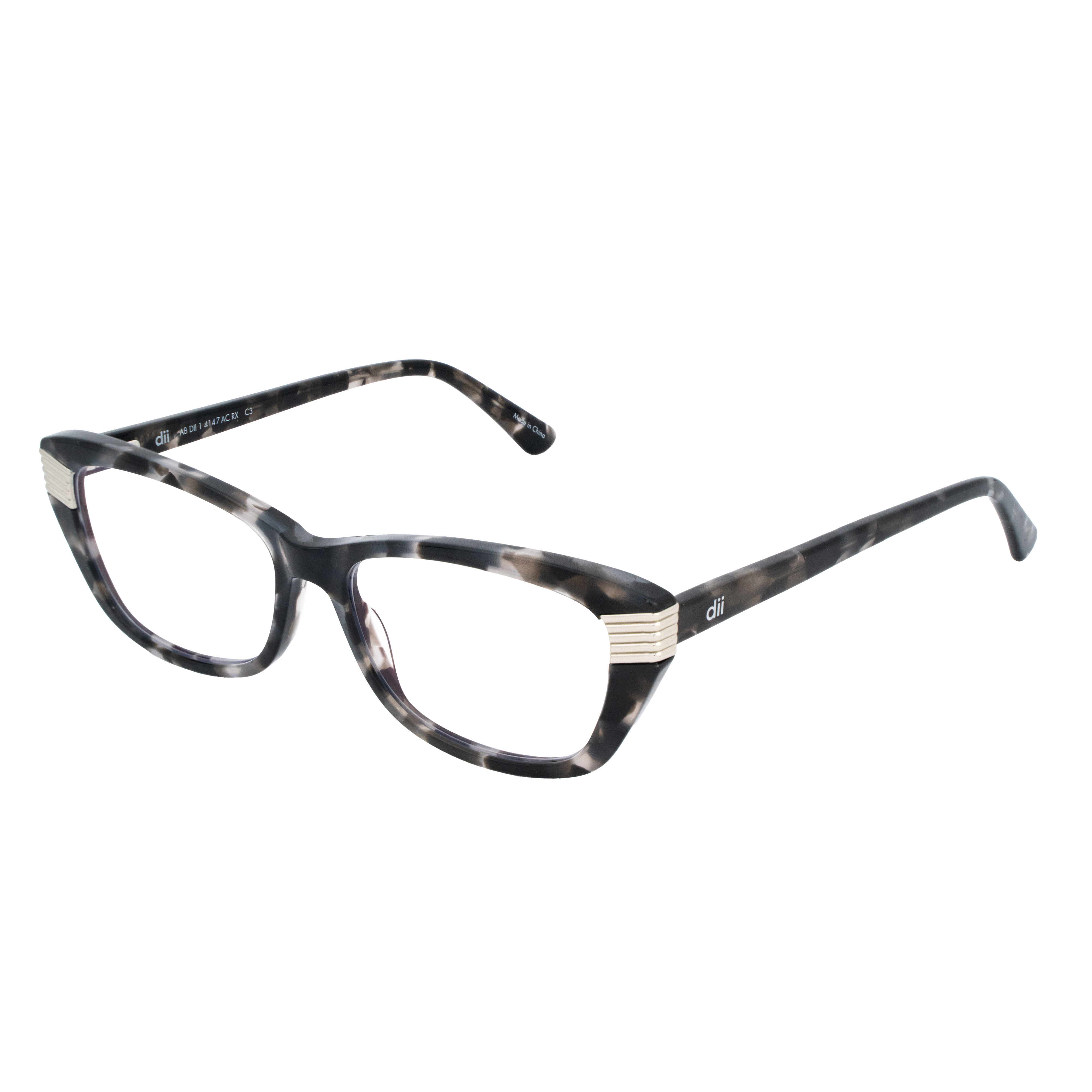 Armação para Óculos de Grau Feminino Dii Collection 1 4147 Demi Cinza com Prata Armação para Óculos de Grau Feminino Dii Collection 1 4147 Demi Cin