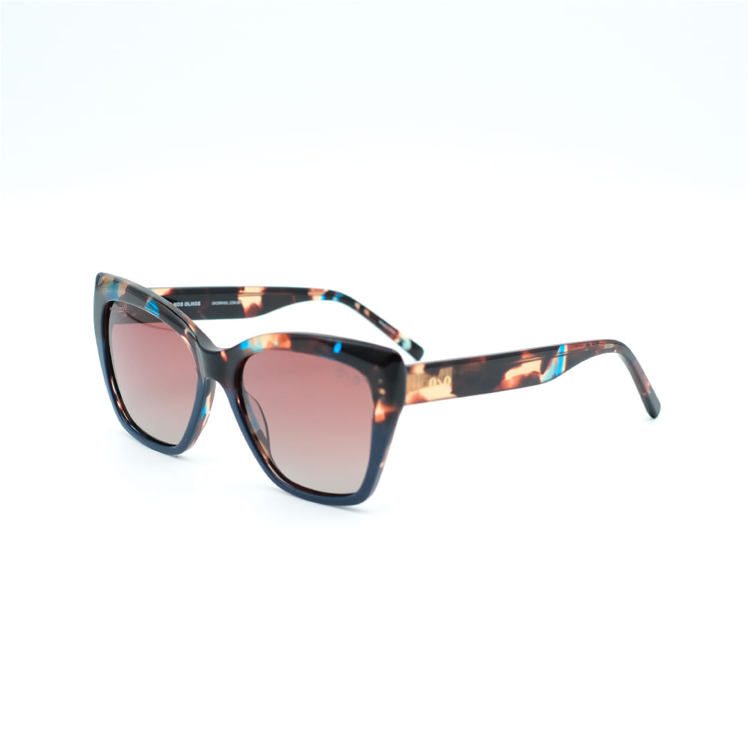 Óculos de Sol Masculino Ono ON0012S cor Tartaruga/Azul Óculos de Sol Masculino Ono ON0012S cor Tartaruga/A