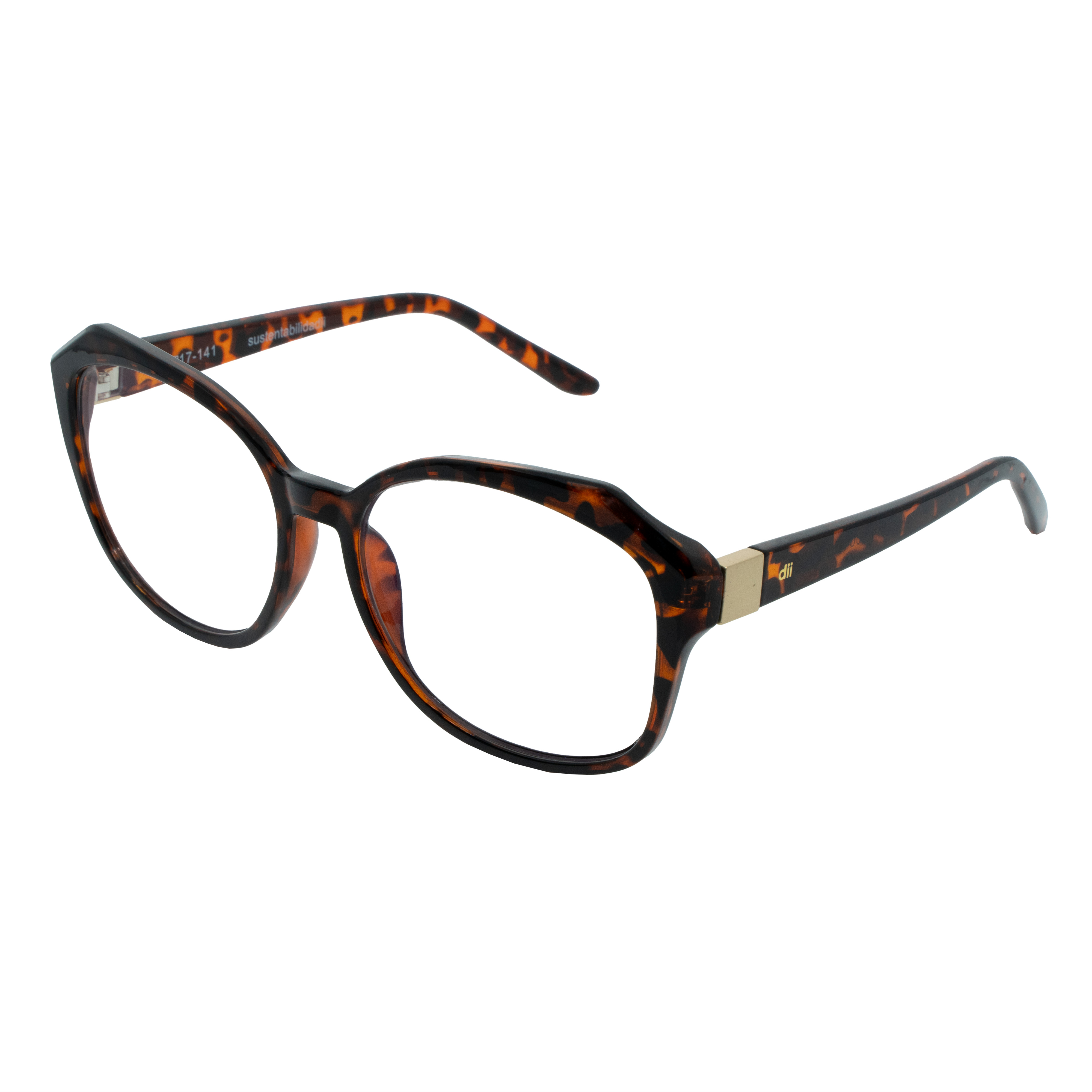 Armação para Óculos de Grau Feminino Dii Collection 1 9004 ECO Demi Marrom