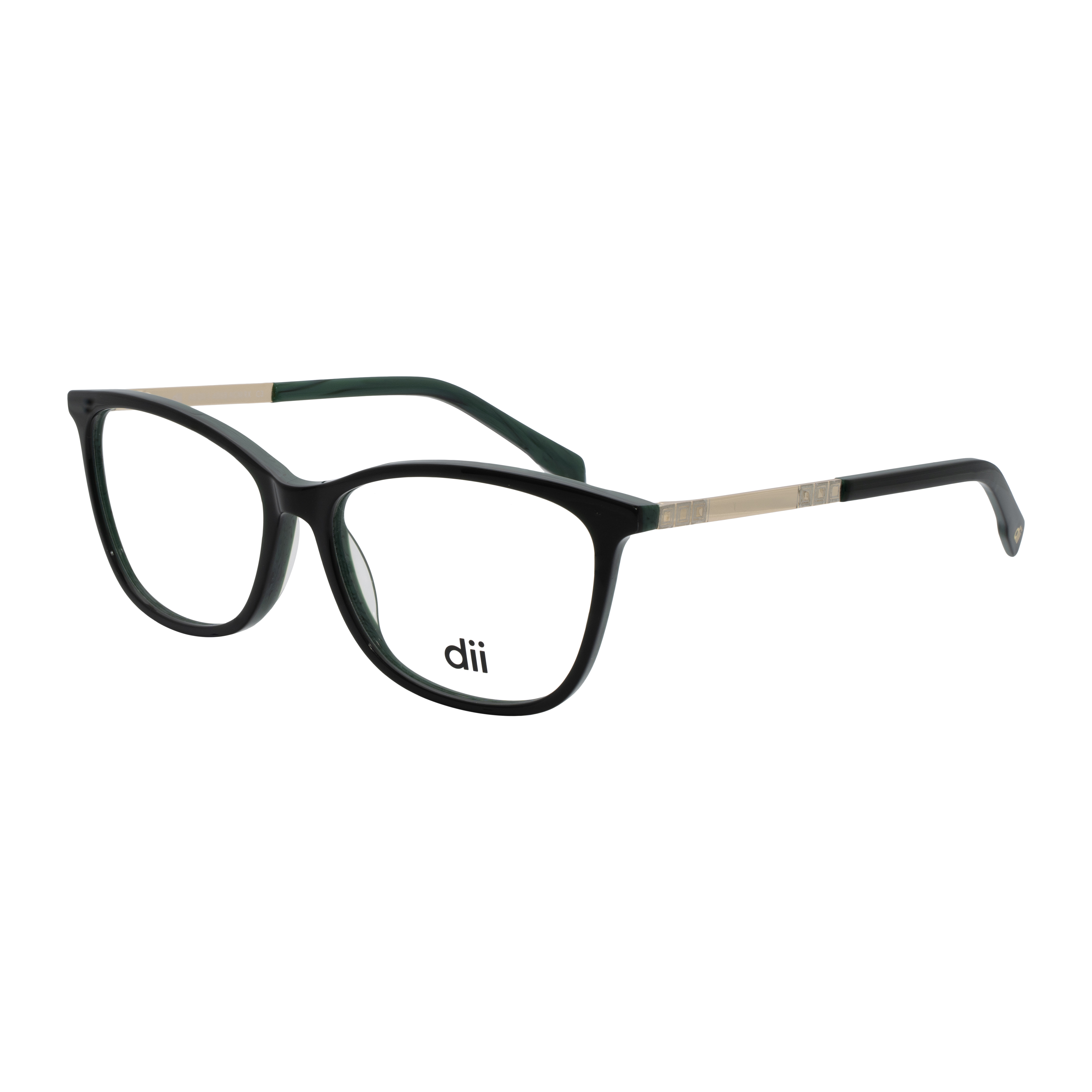 Armação para Óculos de Grau Feminino Dii Collection 4068 Preto com Dourado