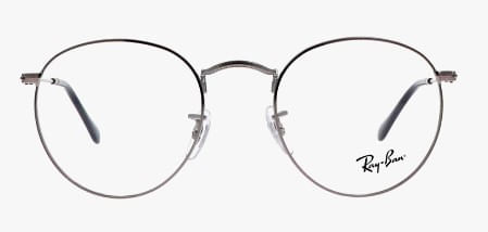 Armação de Óculos de Grau Unissex Ray Ban Oval RX3447V Cor Prata