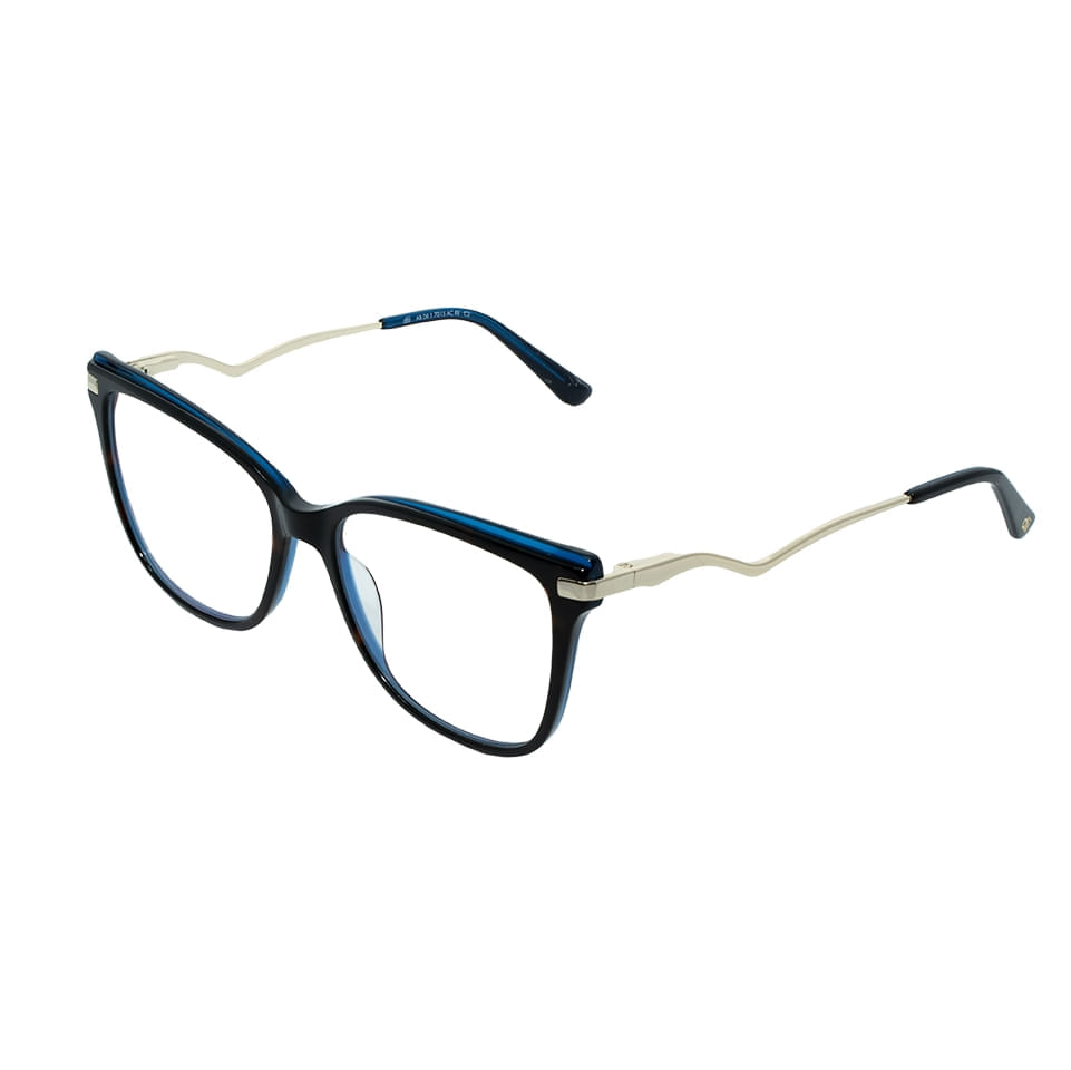 Armação para Óculos de Grau Feminino Dii Collection 1 7015 Demi Azul Armação para Óculos de Grau Feminino Dii Collection 1 7015 Demi A