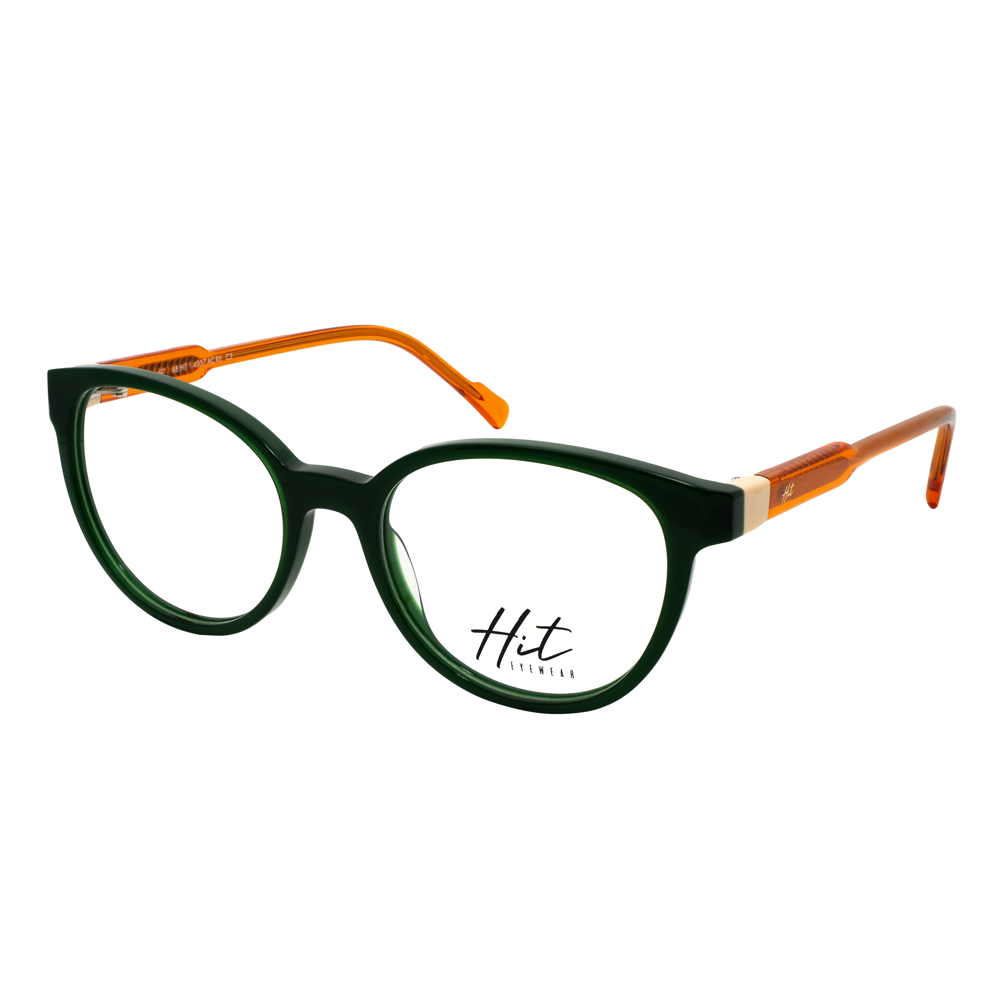 Armação para Óculos de Grau Feminino Hit 1 4037 Verde com Laranja