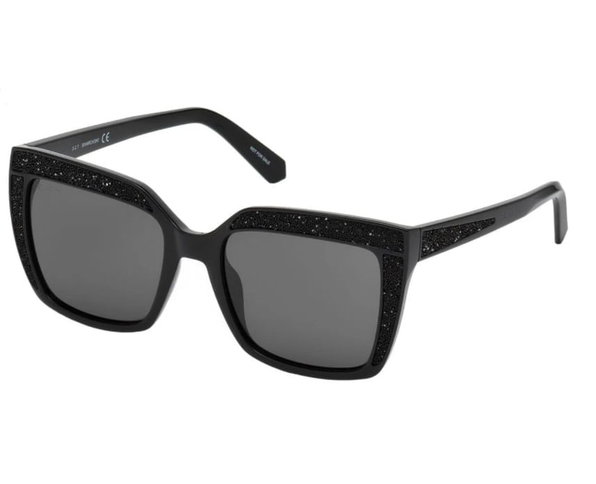 Óculos de sol Swarovski, modelo SK0179, cor 01A, tamanho 53