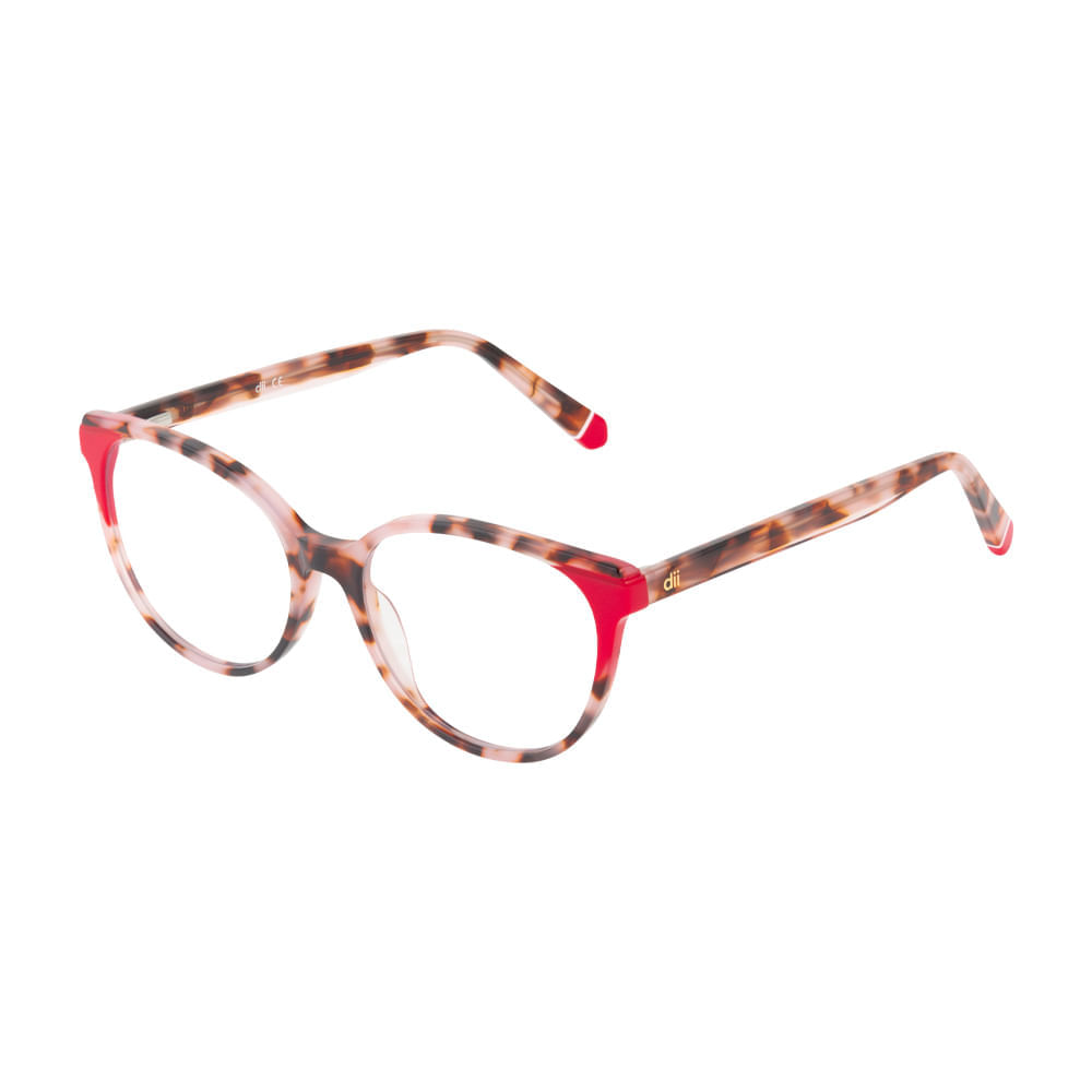 Armação para Óculos de Grau Feminino Dii Collection 5508 Pink com Demi Marrom