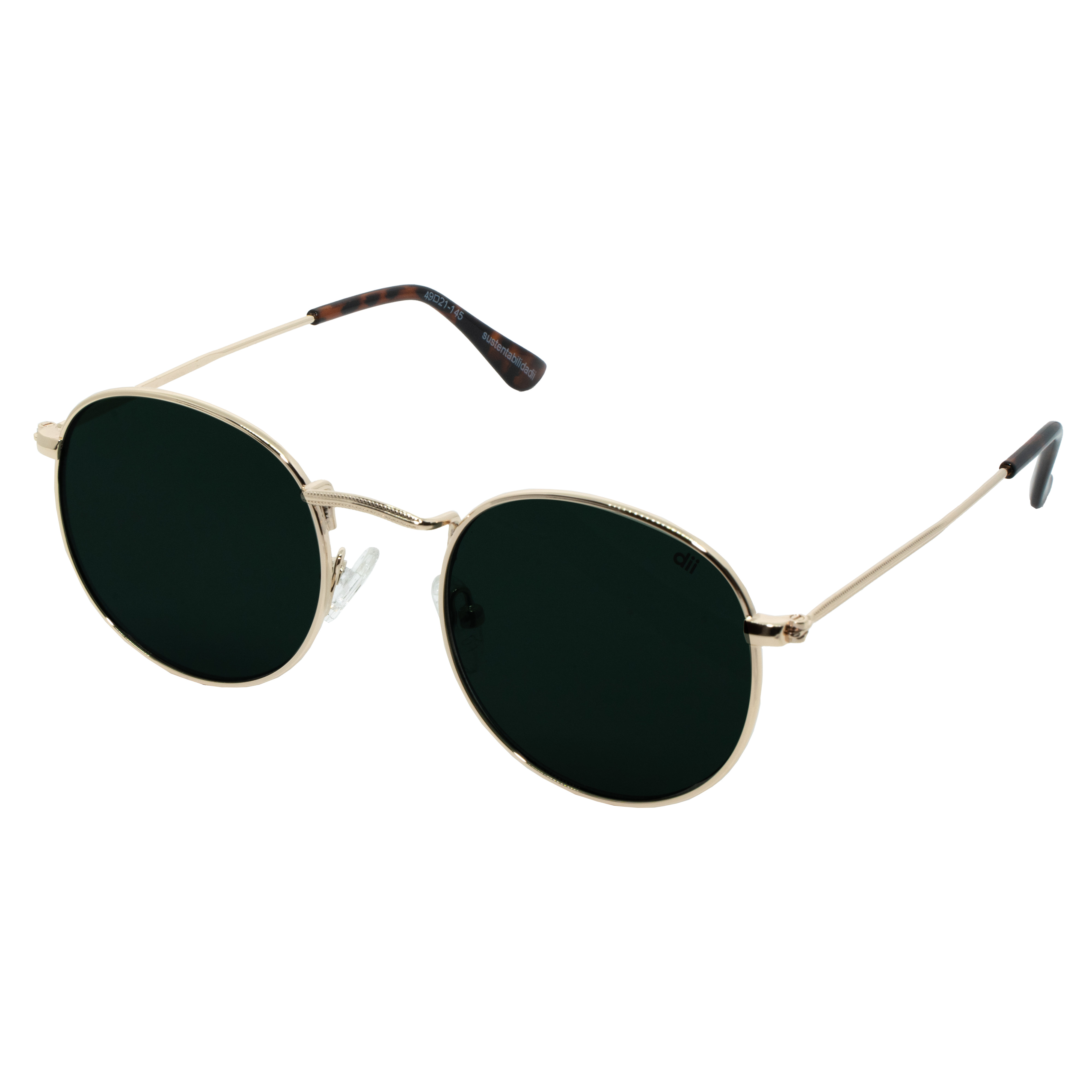 Óculos de Sol Unissex Dii Collection 1 9013 ECO Dourado e Verde