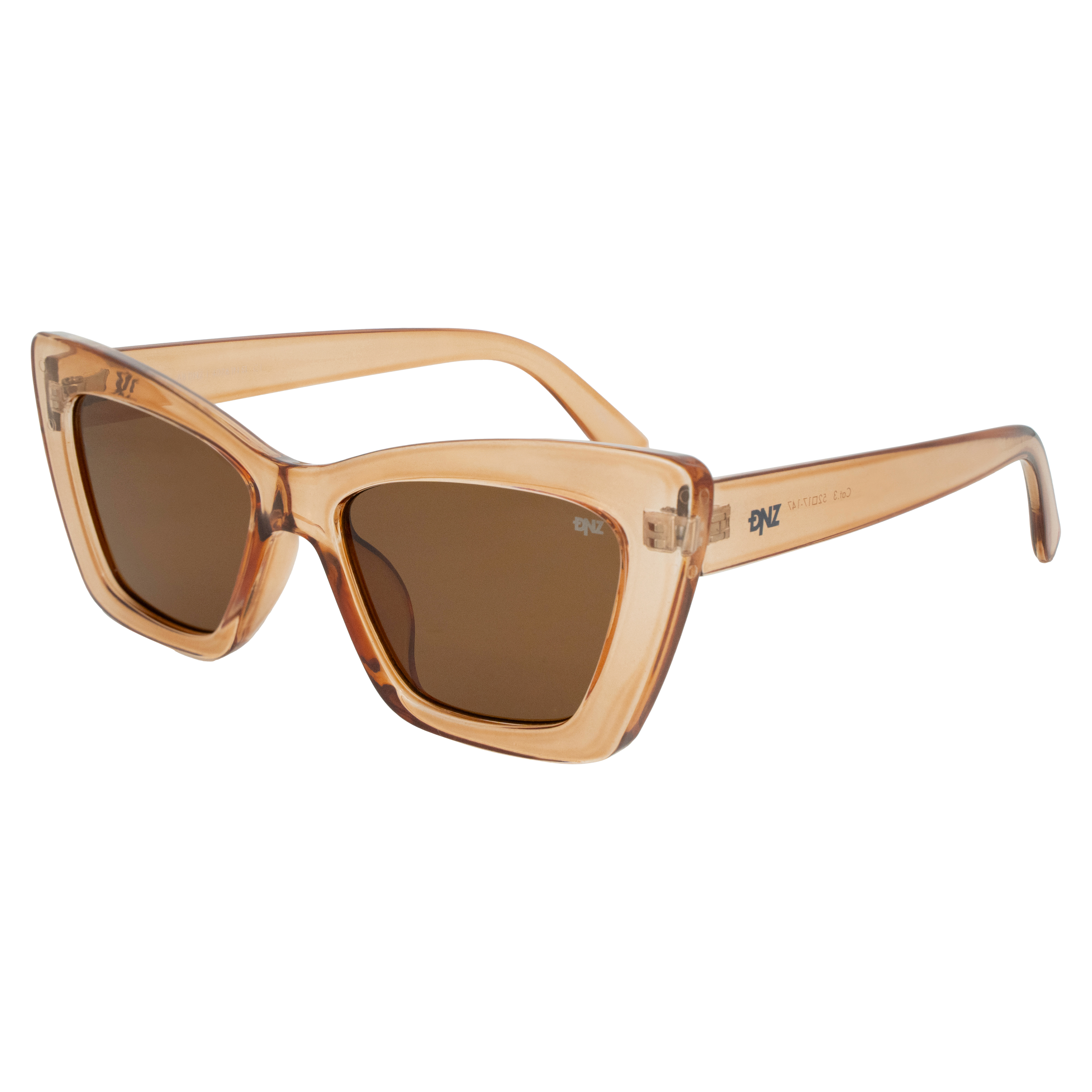 Óculos de Sol Feminino DNZ 1 4076 Pêssego Cristal