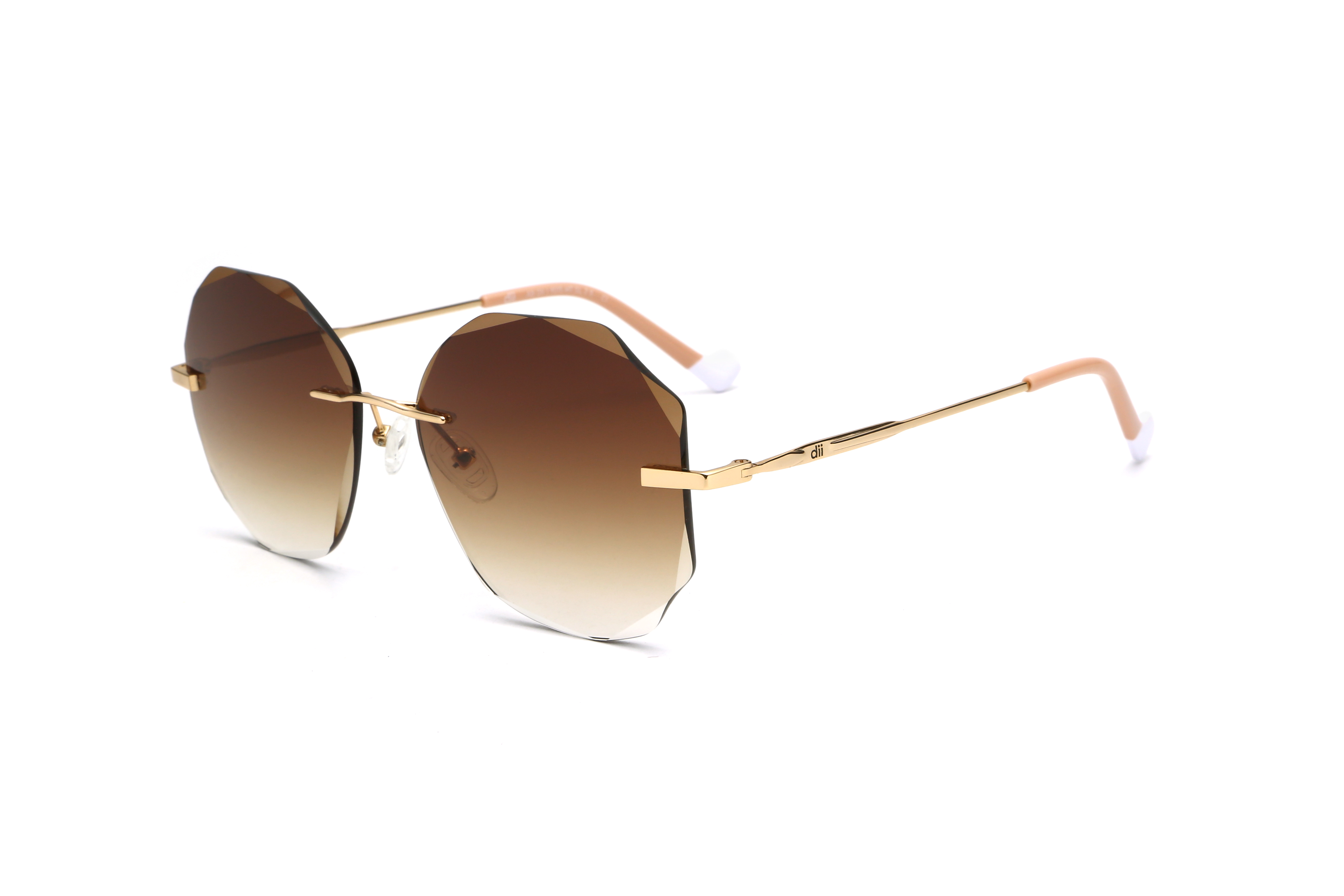 Óculos de Sol Feminino Dii Collection 1 9015 Marrom com Dourado
