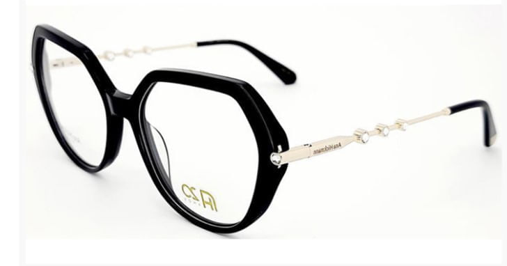 Armação de Óculos de Grau Ana Hickmann, Modelo AH60058, cor A01