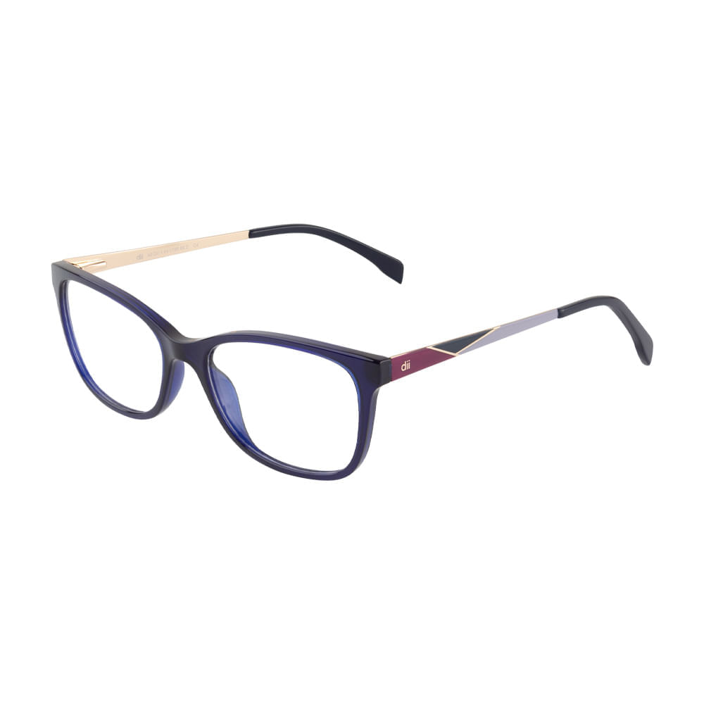 Armação para Óculos de Grau Feminino Dii Collection 1 1709 Azul Armação para Óculos de Grau Feminino Dii Collection 1 1709 A