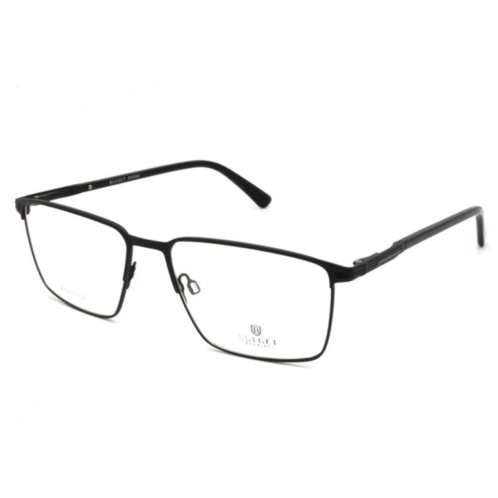 Armação de Óculos de Grau Masculino Bulget Quadrado BG2135M 09B Cor Preto Fosco