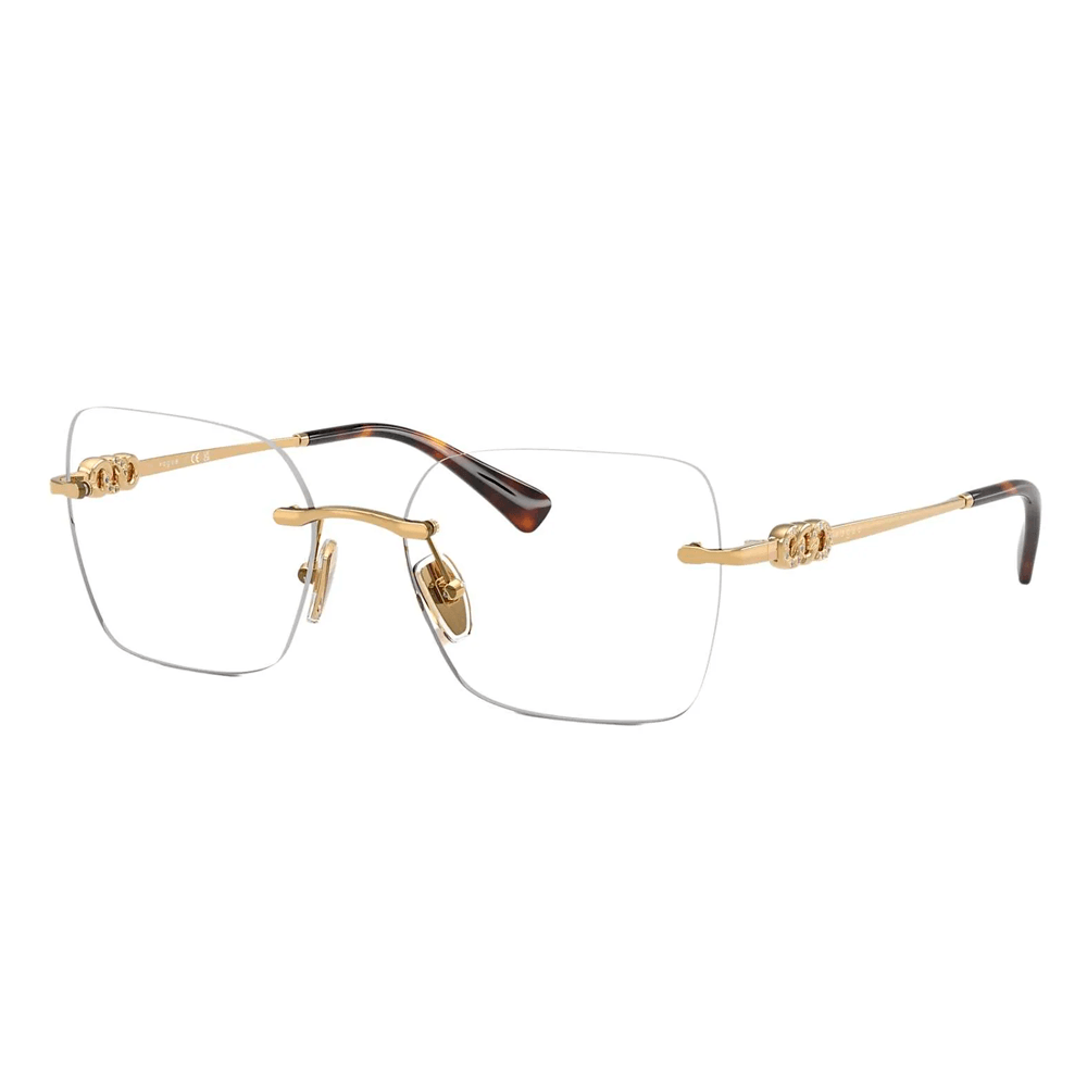 Armação de Óculos de Grau Feminina Vogue Quadrado VO4320B 280 Cor Ouro
