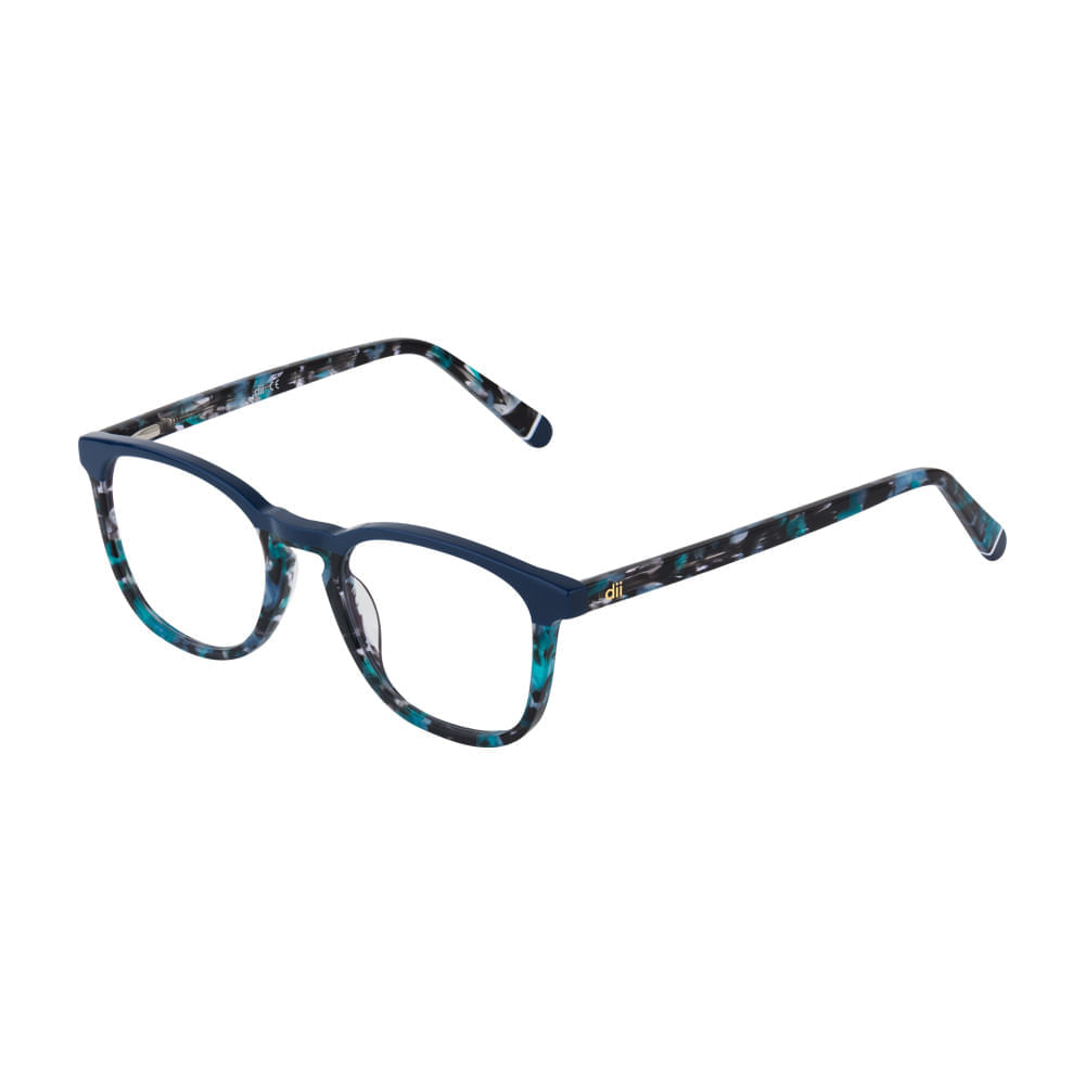 Armação para Óculos de Grau Feminino Dii Collection 5509 Azul com Demi Azul Armação para Óculos de Grau Feminino Dii Collection 5509 A