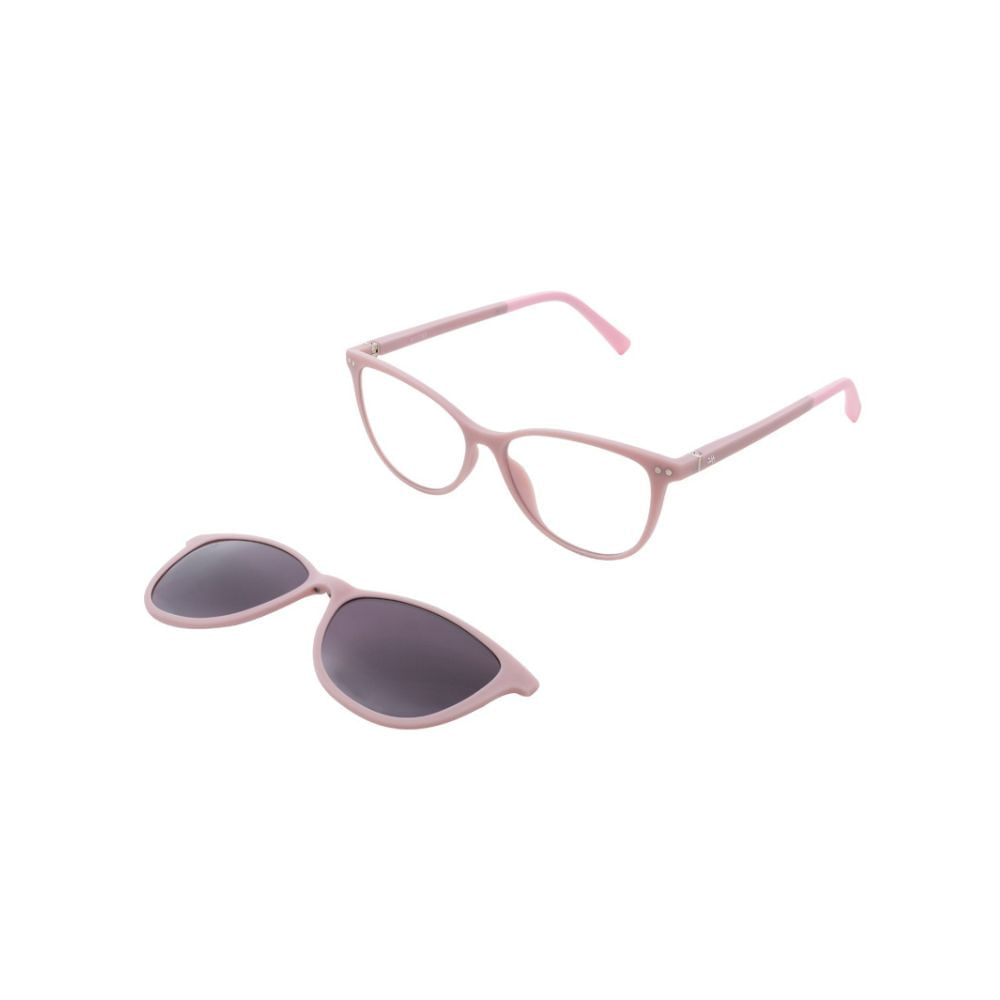 Armação para Óculos de Grau Feminino Hit 2036 Rosa com Clip On